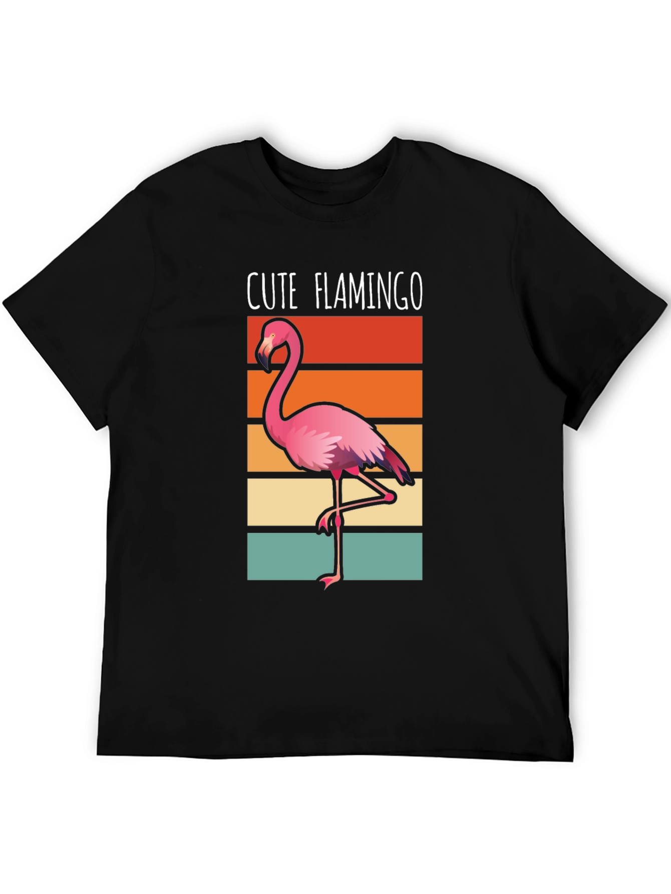 Cute Flamingo Retro Style T-Shirt