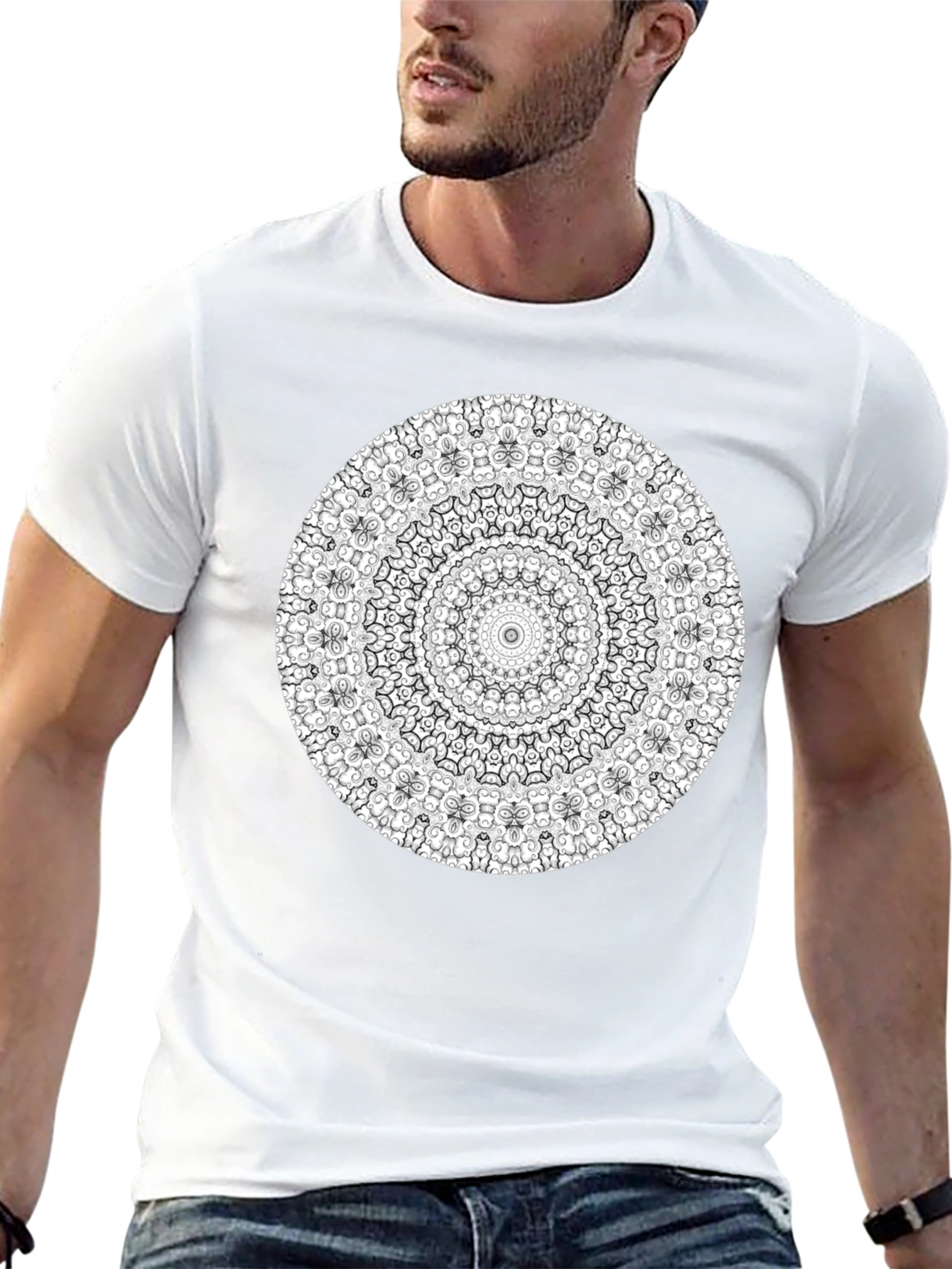 Mandala Graphic T-Shirt - Artistic Black Tee