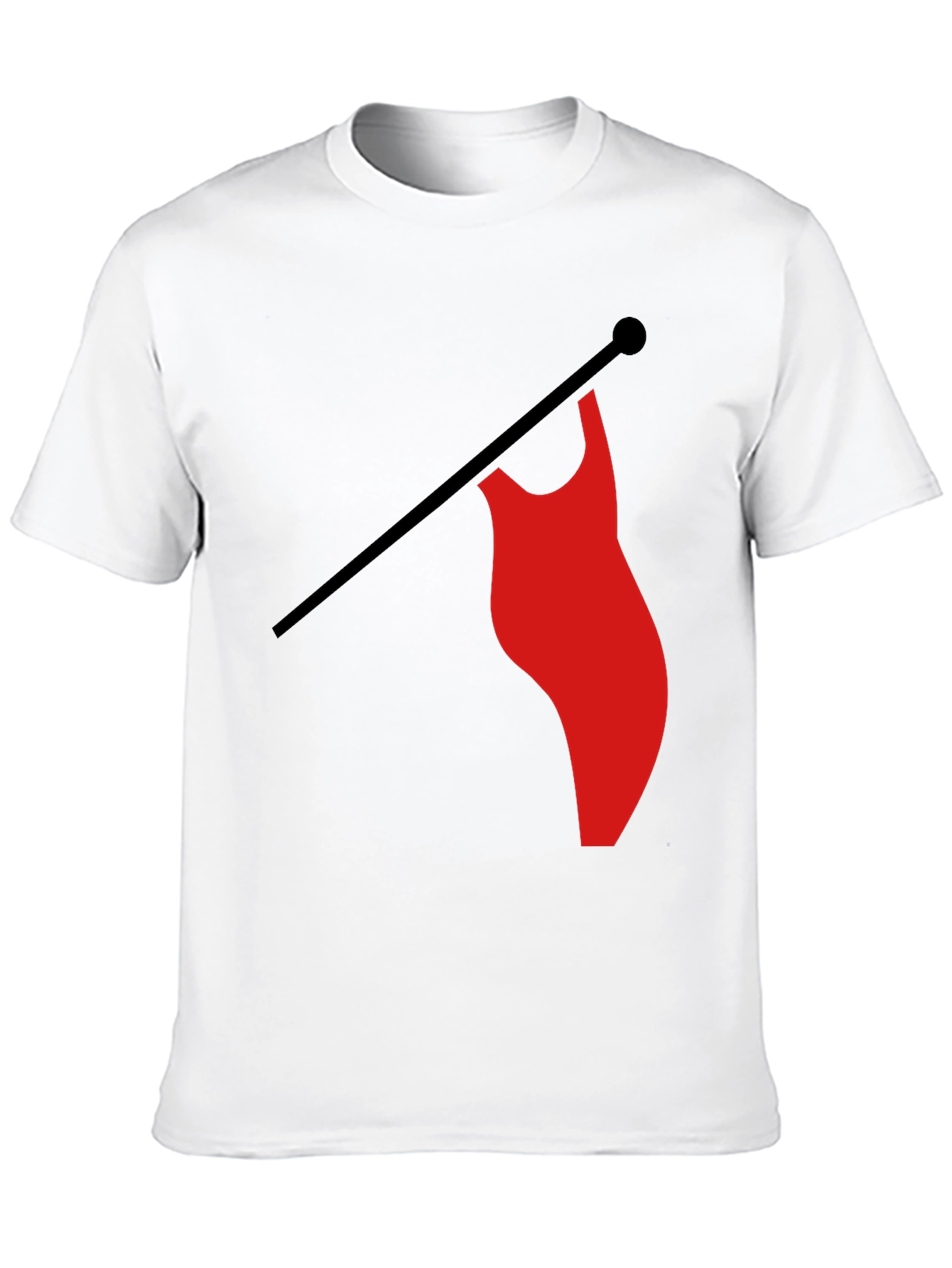 Red Flag Graphic Black T-Shirt Casual
