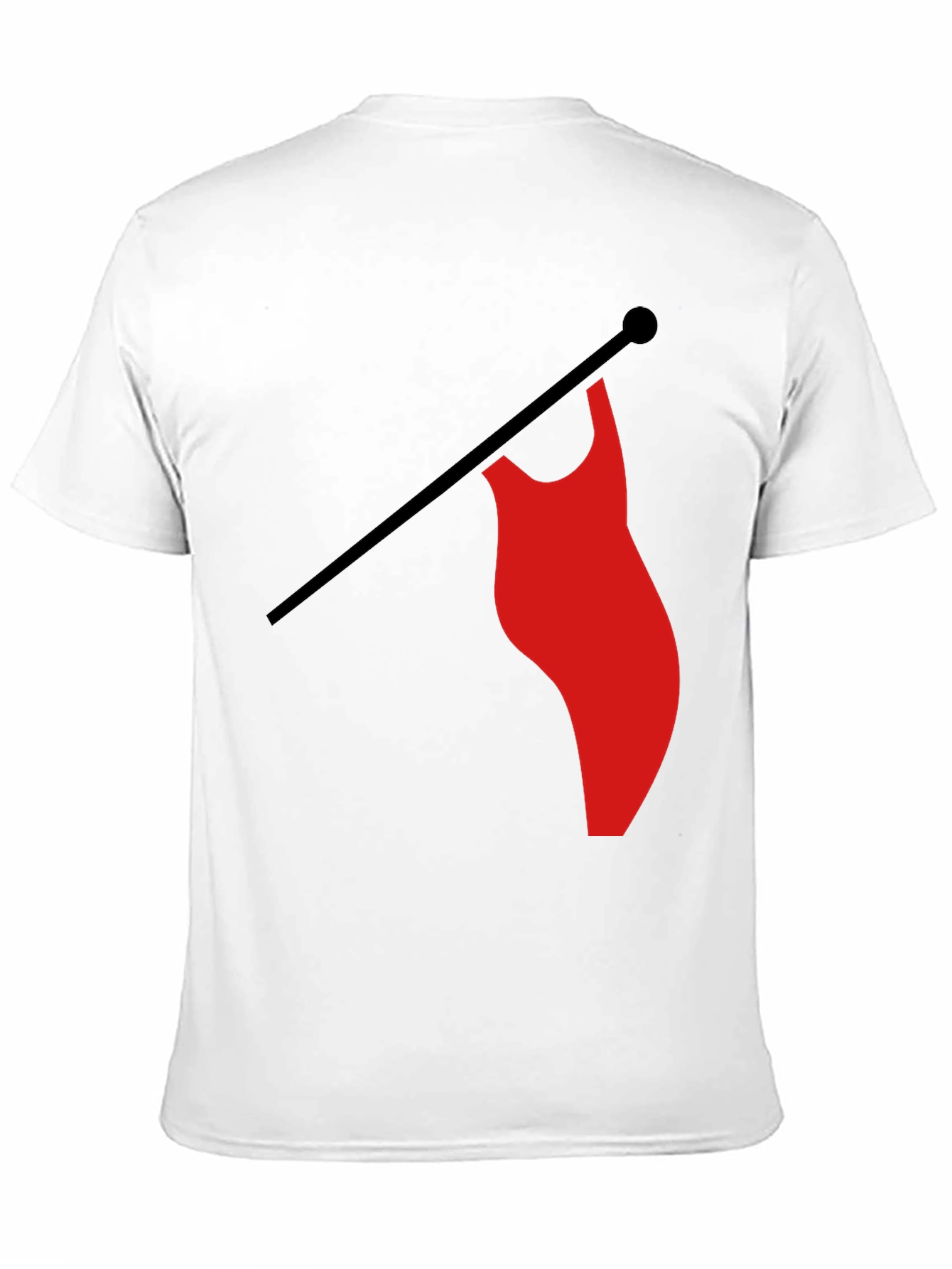 Red Flag Graphic Black T-Shirt Casual