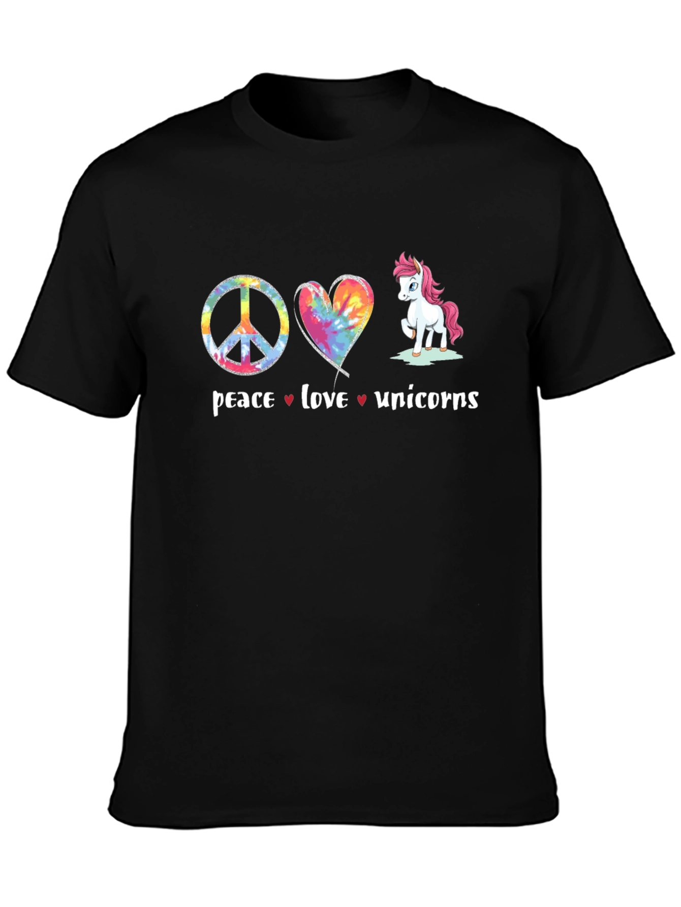 Peace Love Unicorns Graphic Tee