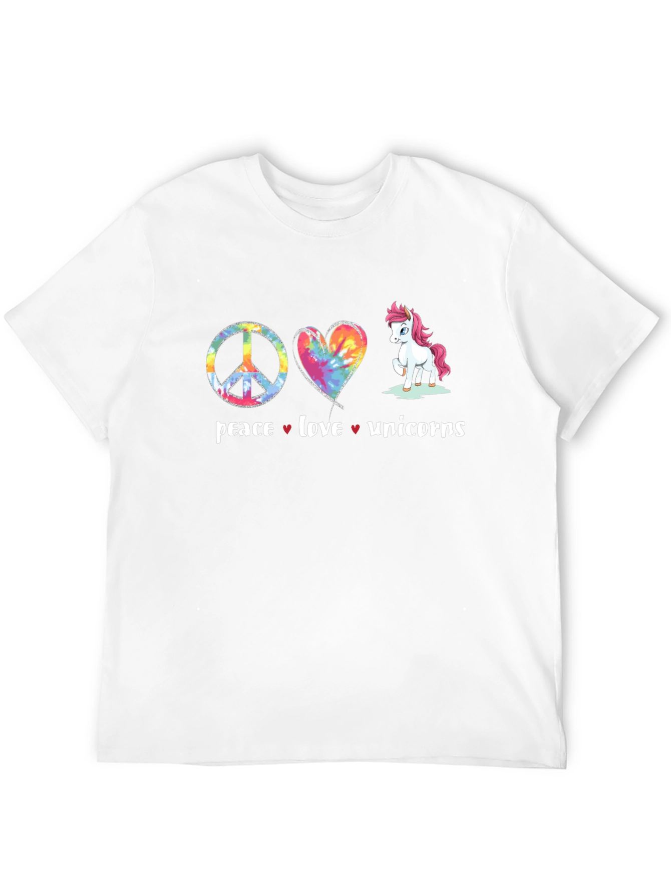 Peace Love Unicorns Graphic Tee