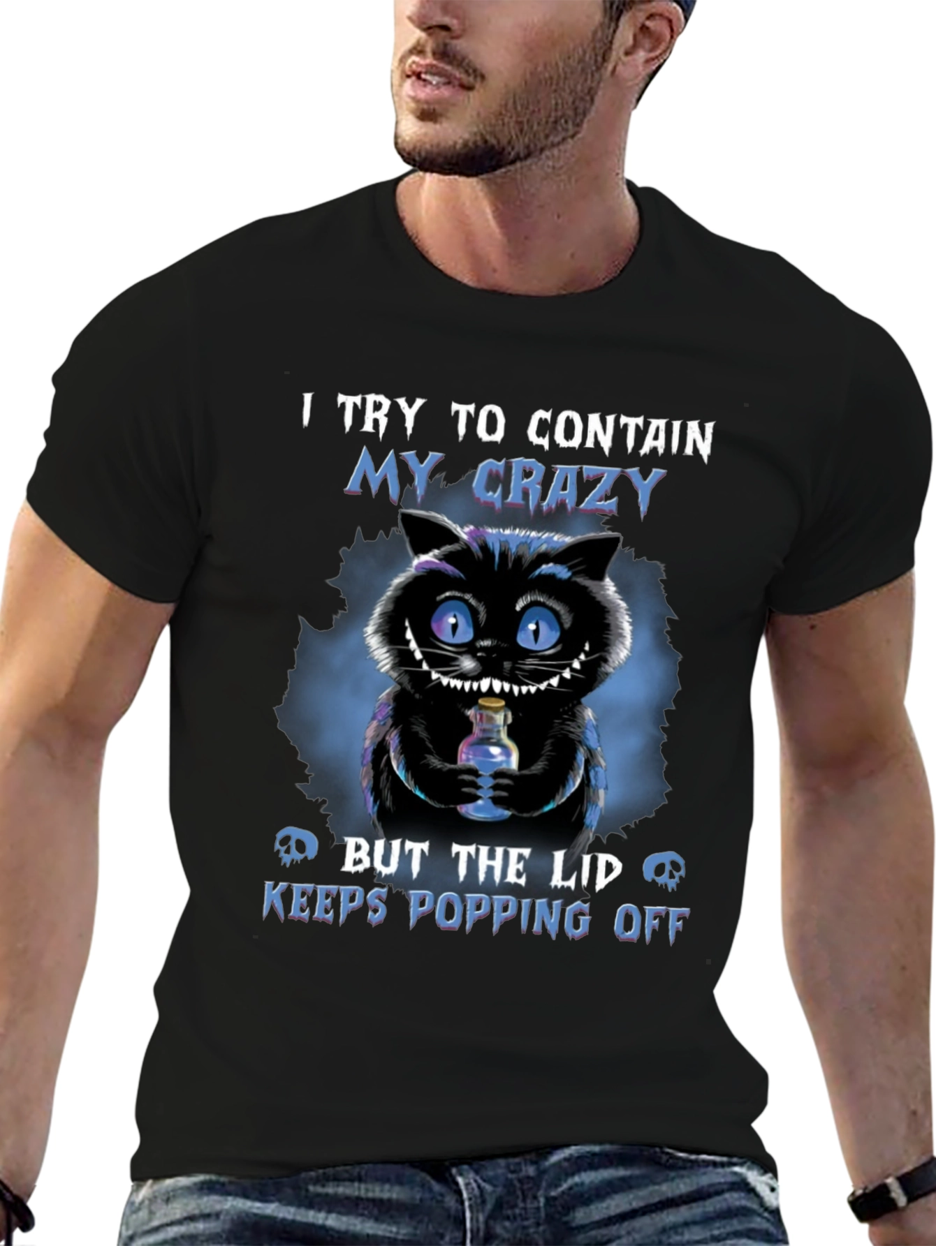 Crazy Cheshire Cat Graphic T-Shirt