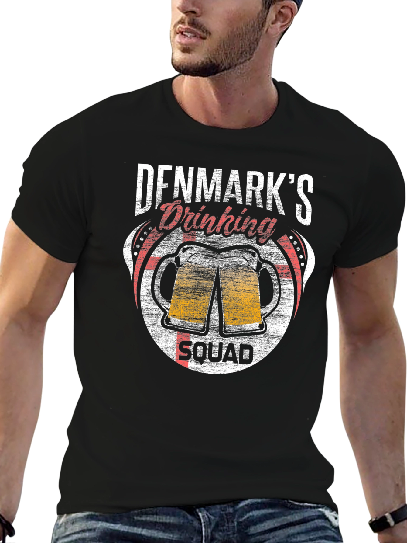 Denmark Drinking Squad Tee - Perfect Party Shirt
