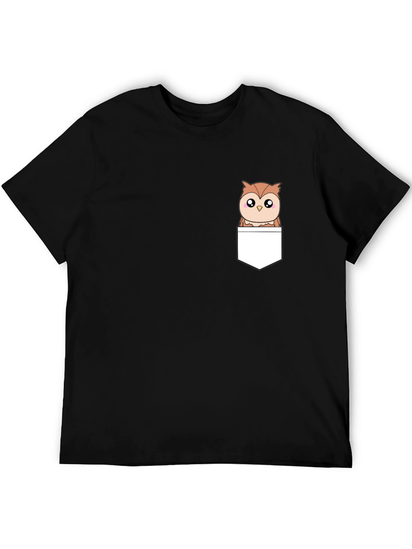 Owl in Pocket T-Shirt - Cute Animal Graphic Tee
