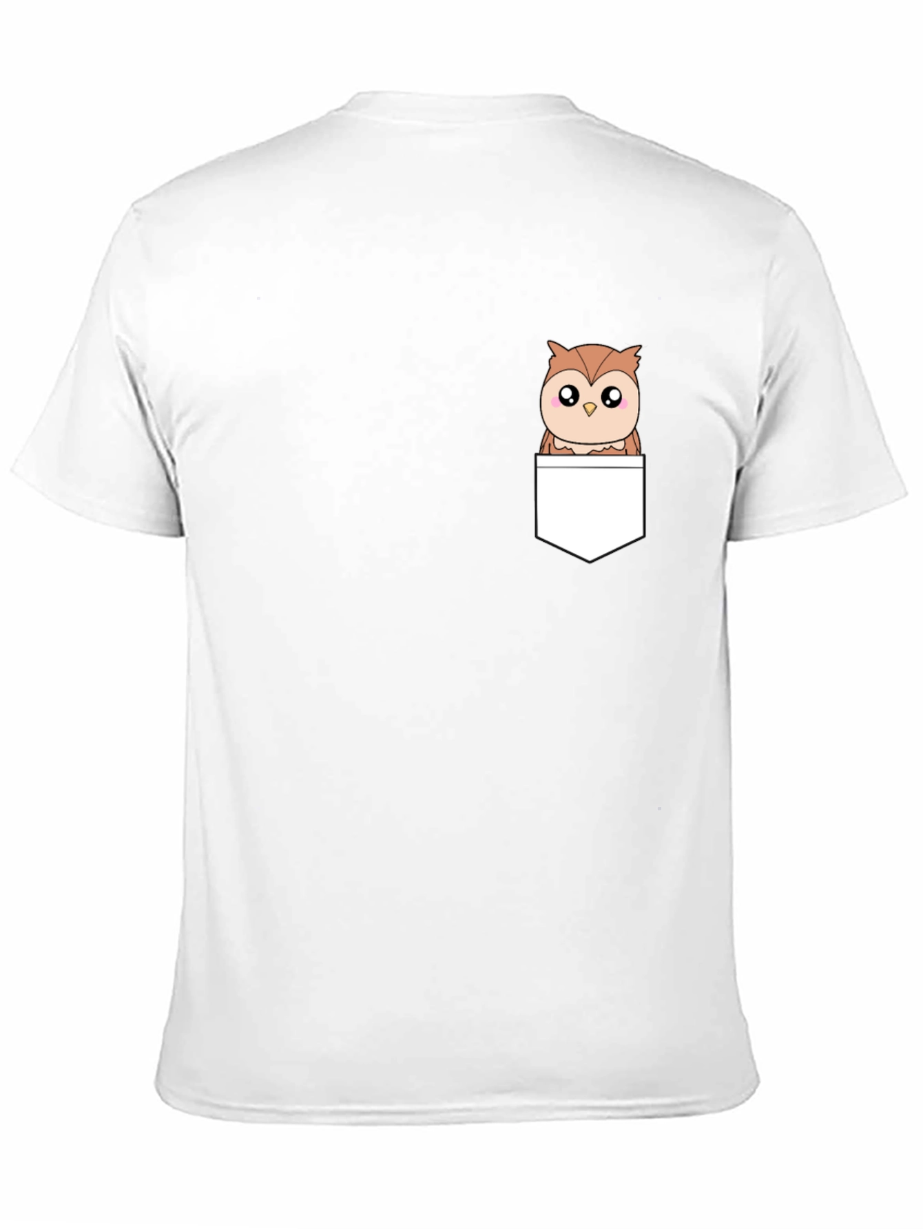 Owl in Pocket T-Shirt - Cute Animal Graphic Tee