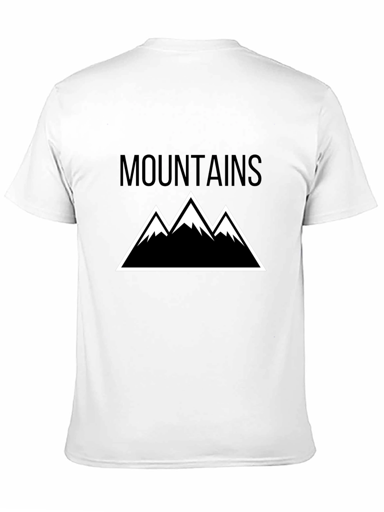 Mountains Graphic Tee - Black Short Sleeve T-Shirt