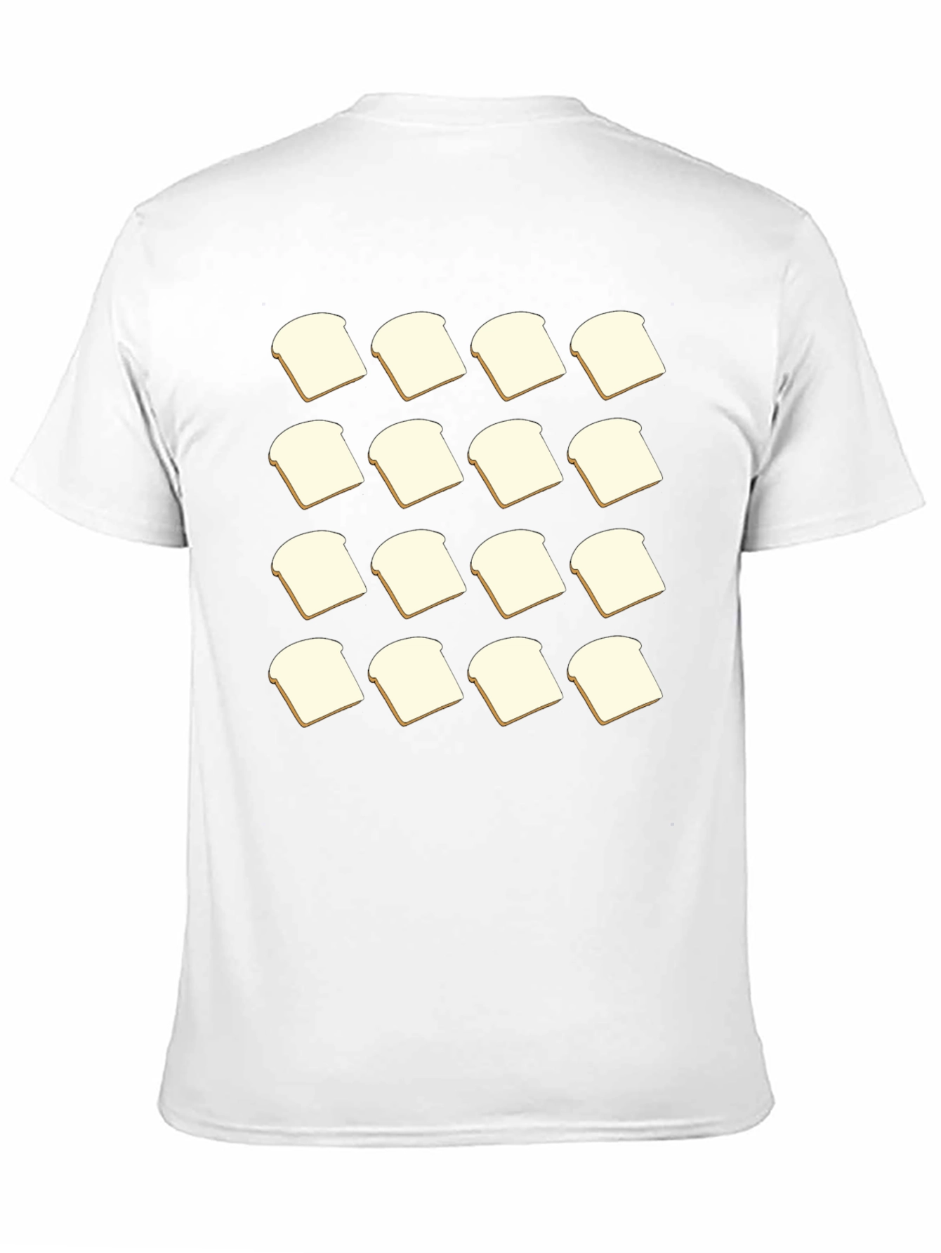 Bread Slice Pattern T-Shirt - Foodie Fashion