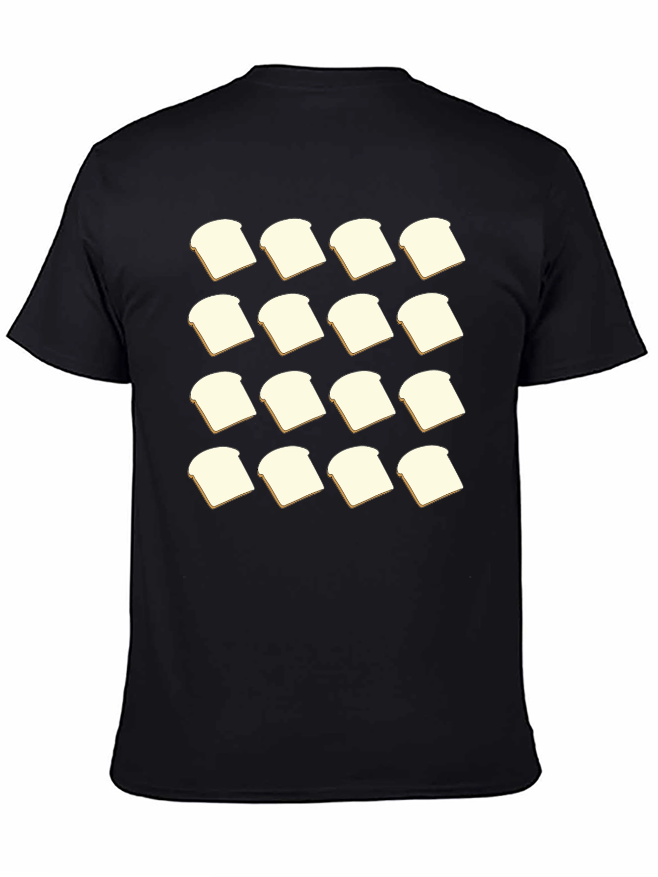 Bread Slice Pattern T-Shirt - Foodie Fashion