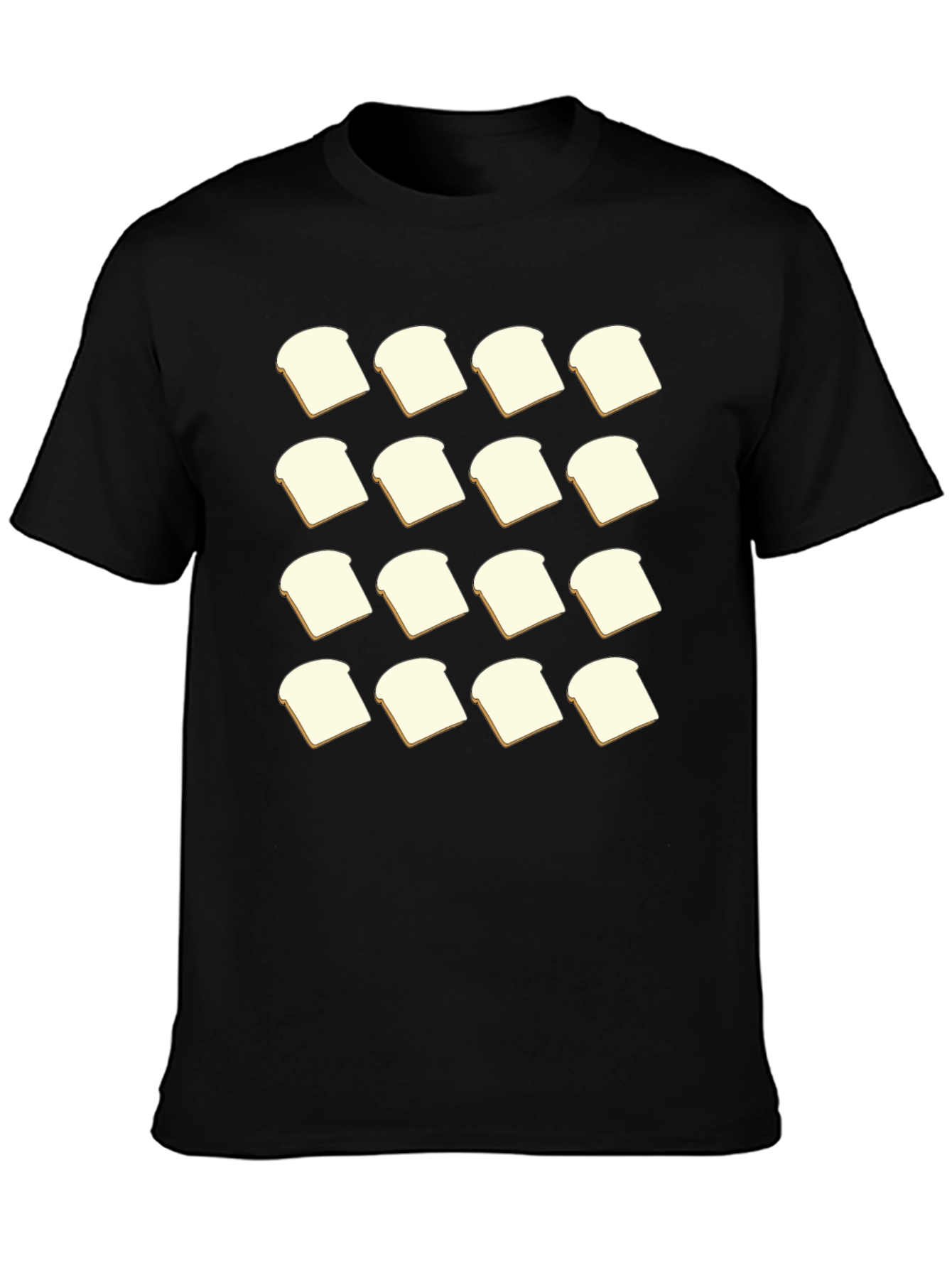 Bread Slice Pattern T-Shirt - Foodie Fashion