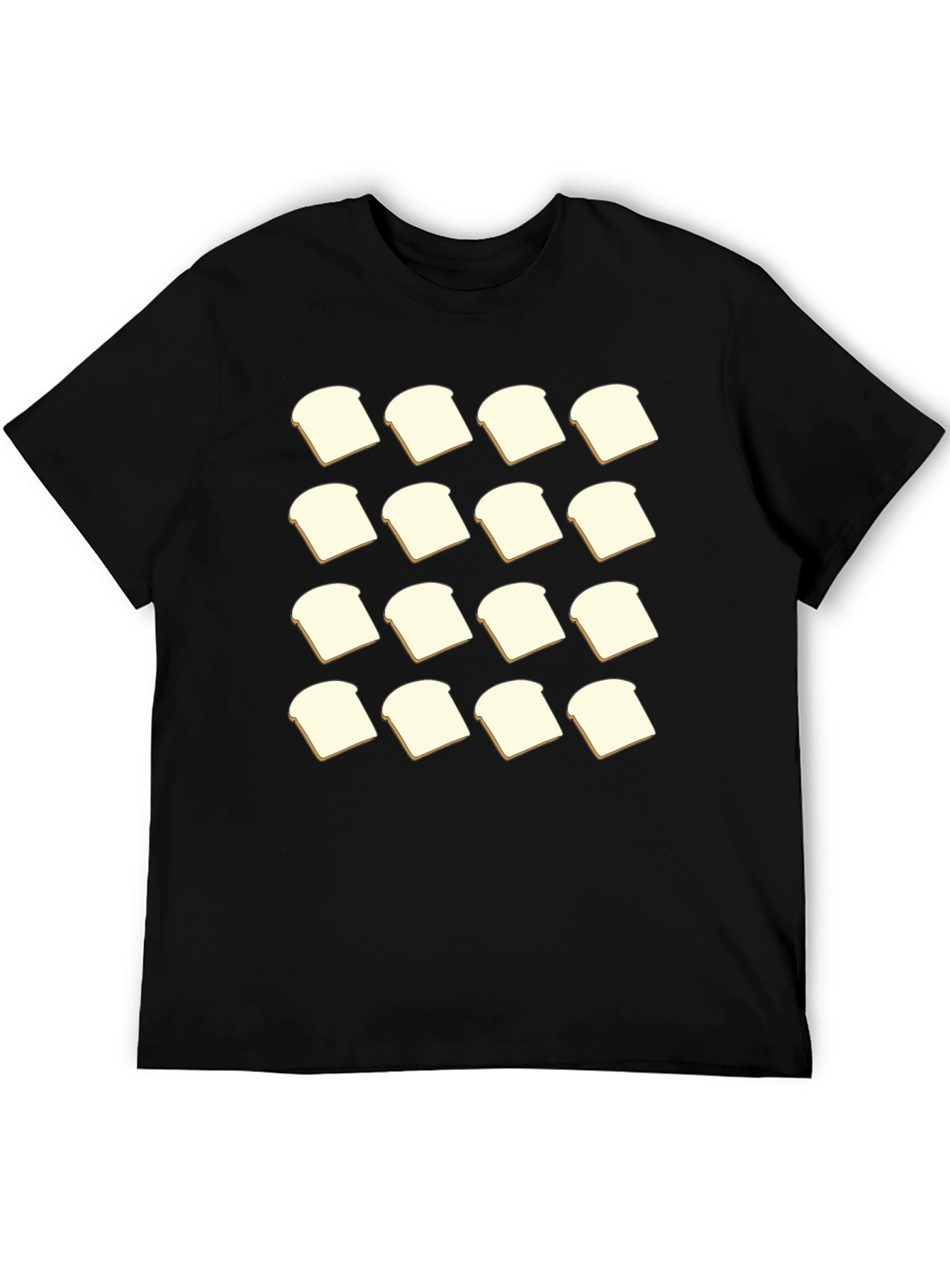 Bread Slice Pattern T-Shirt - Foodie Fashion