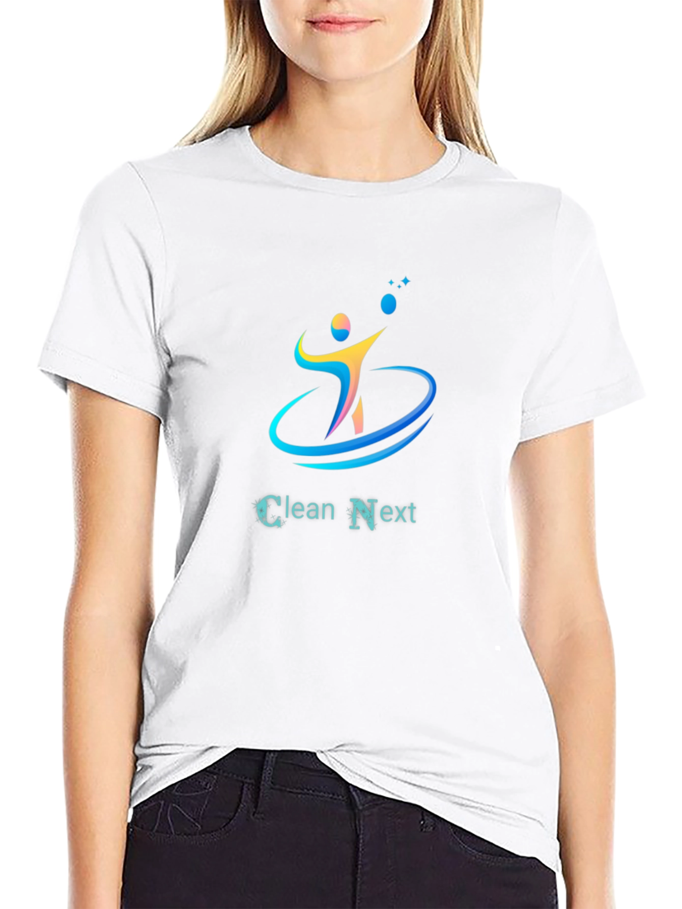 Clean Next Black Graphic Tee - Modern Style