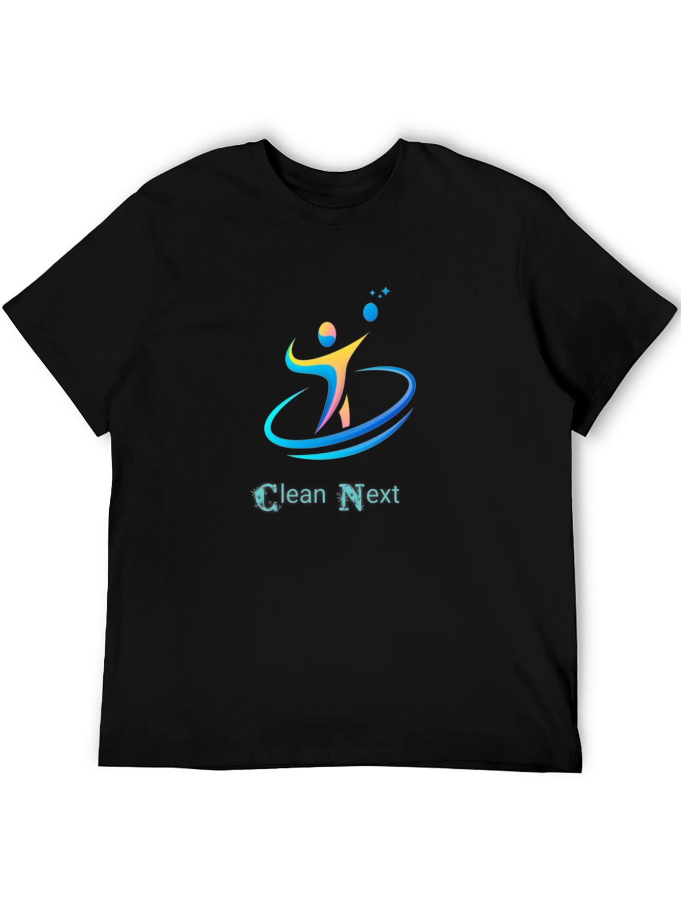 Clean Next Black Graphic Tee - Modern Style
