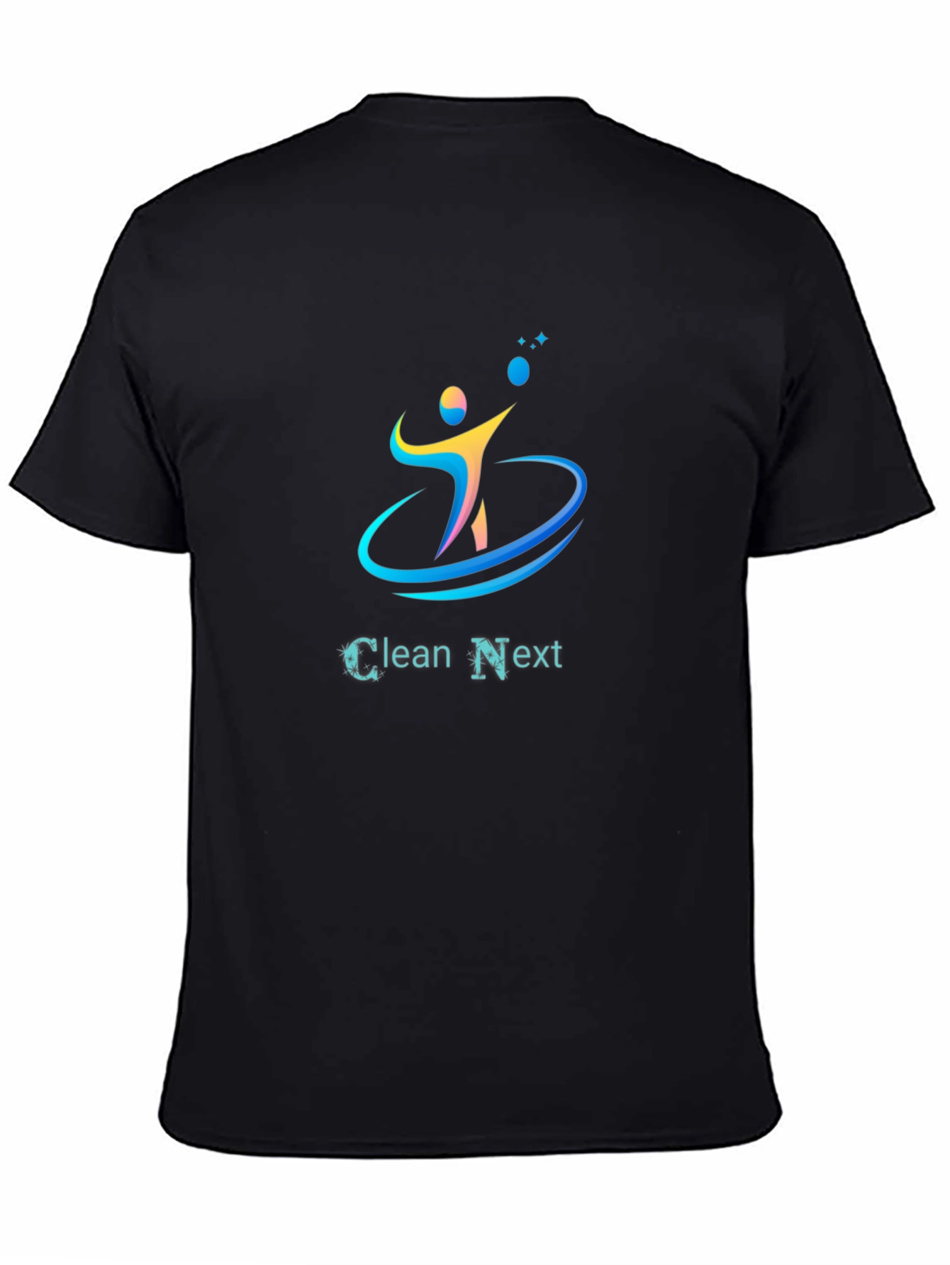 Clean Next Black Graphic Tee - Modern Style