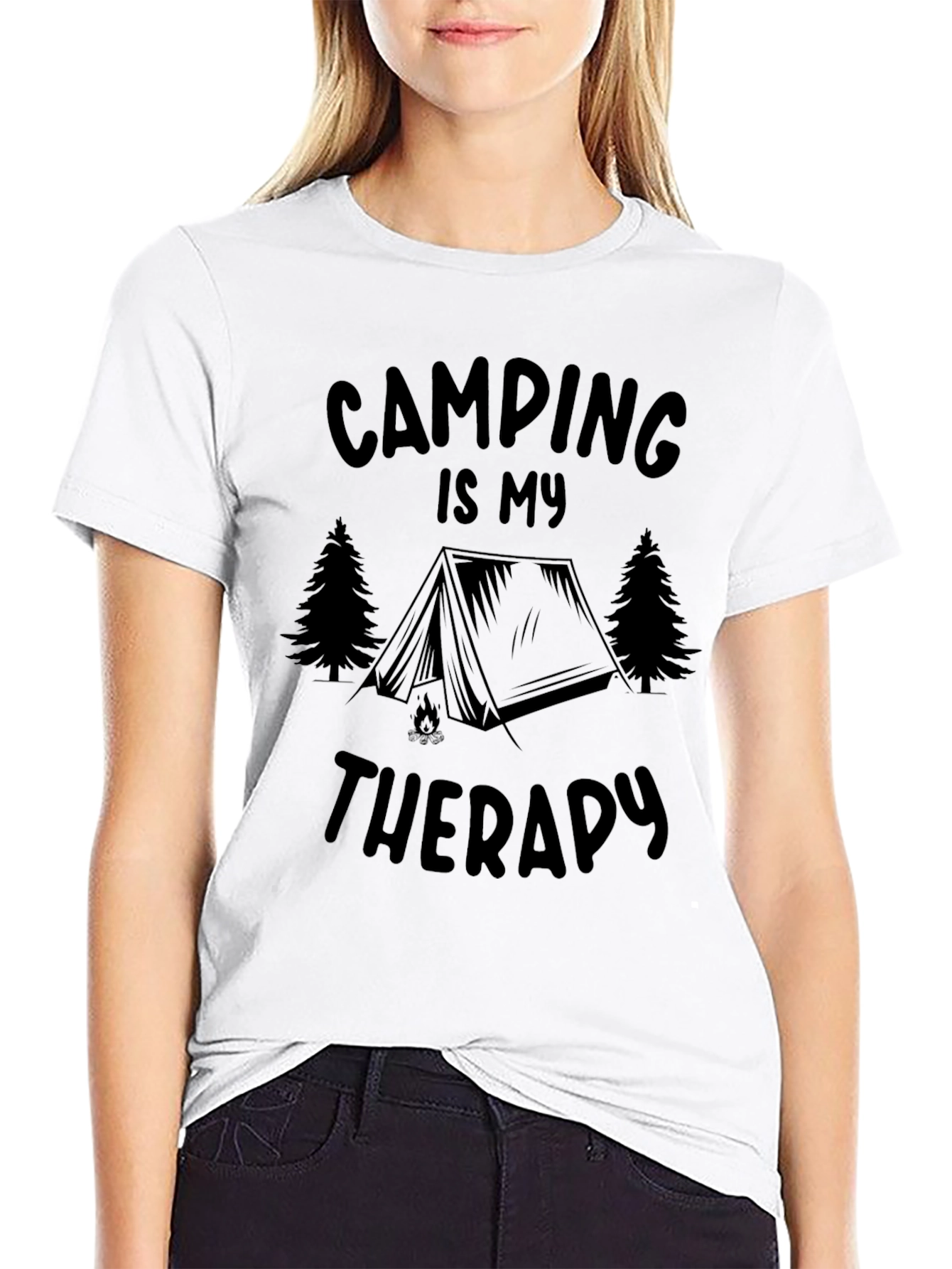 Camping is My Therapy - Mens Graphic T-Shirt