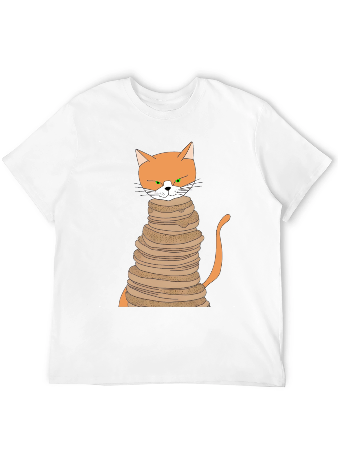 Cat Pancake Stack T-Shirt - Funny Novelty Tee