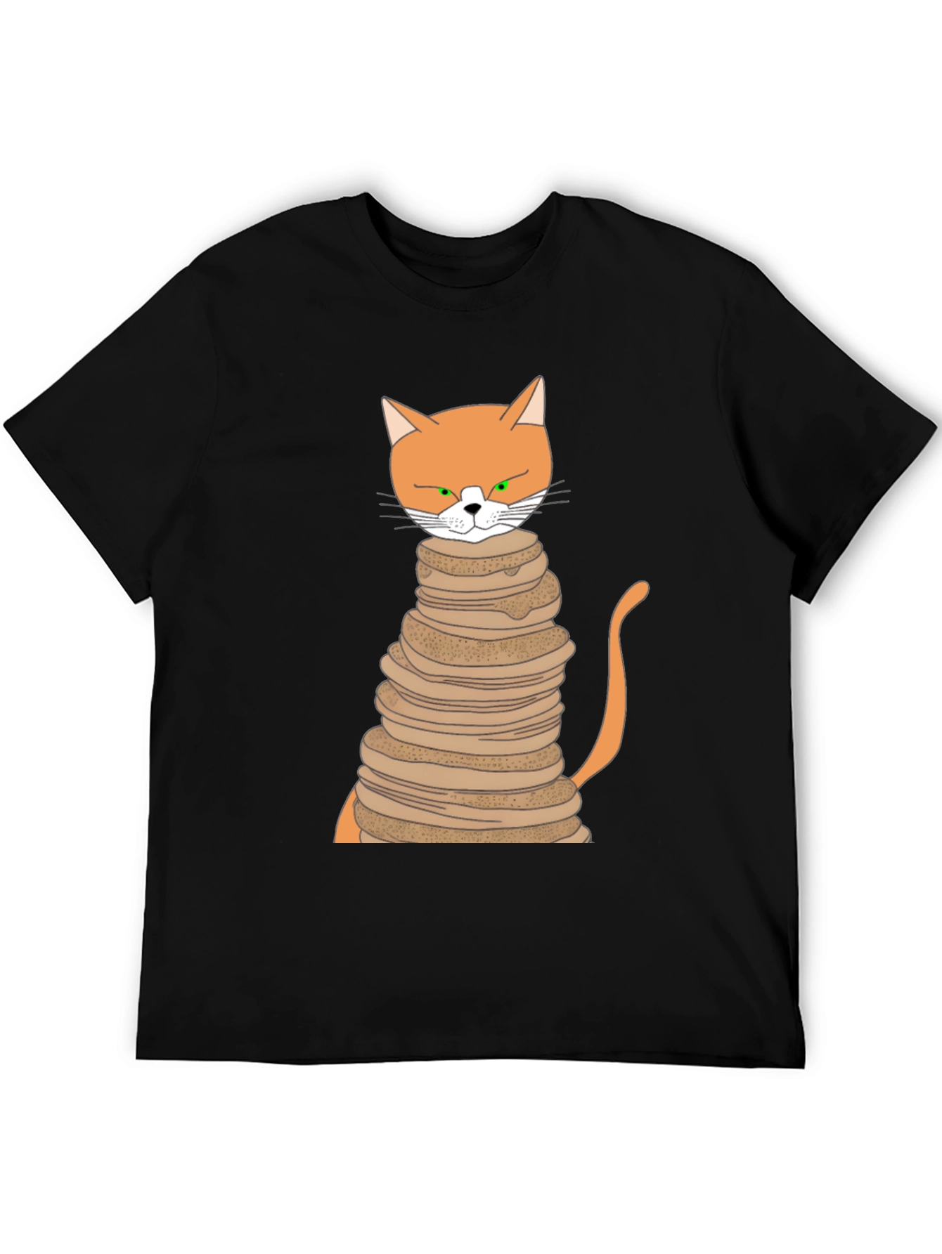 Cat Pancake Stack T-Shirt - Funny Novelty Tee