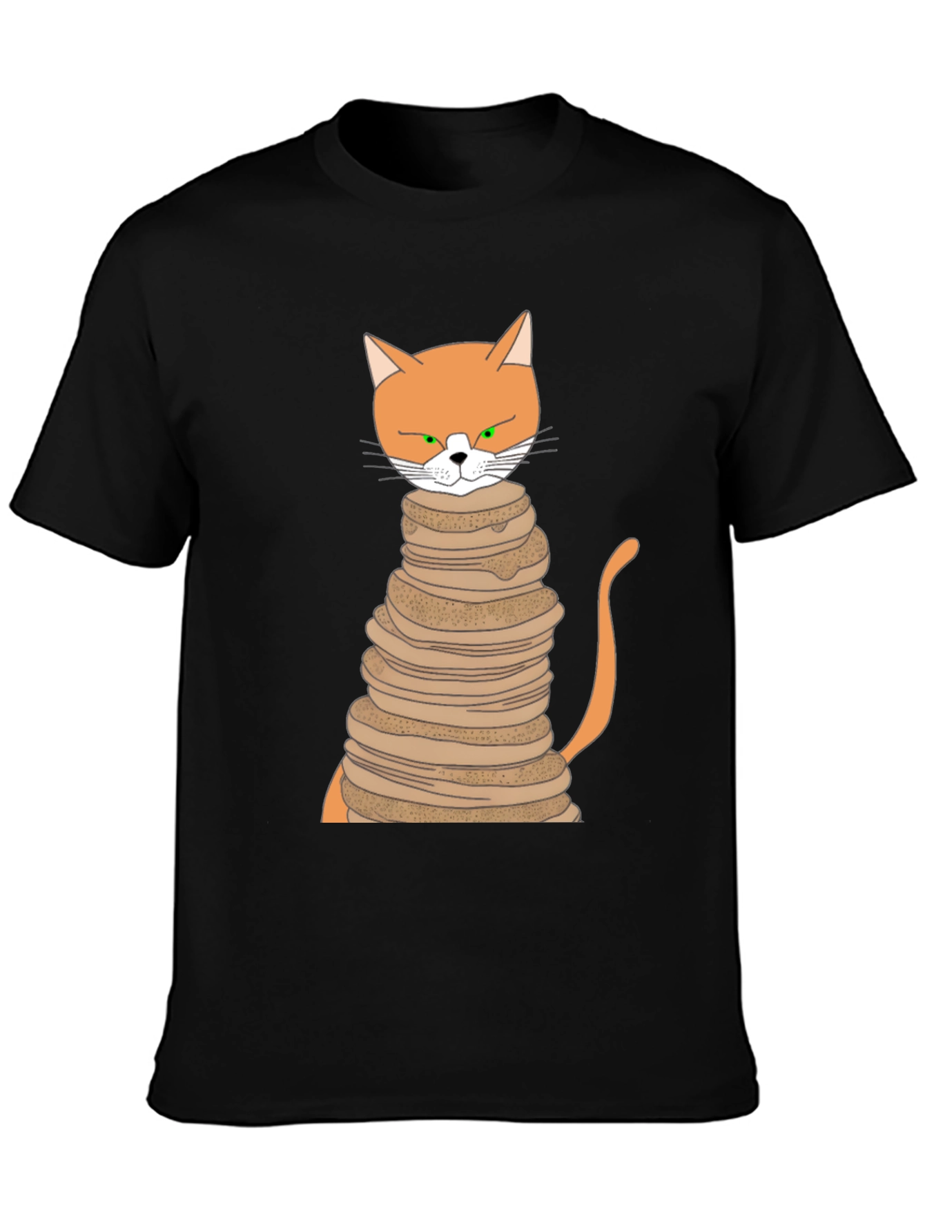 Cat Pancake Stack T-Shirt - Funny Novelty Tee