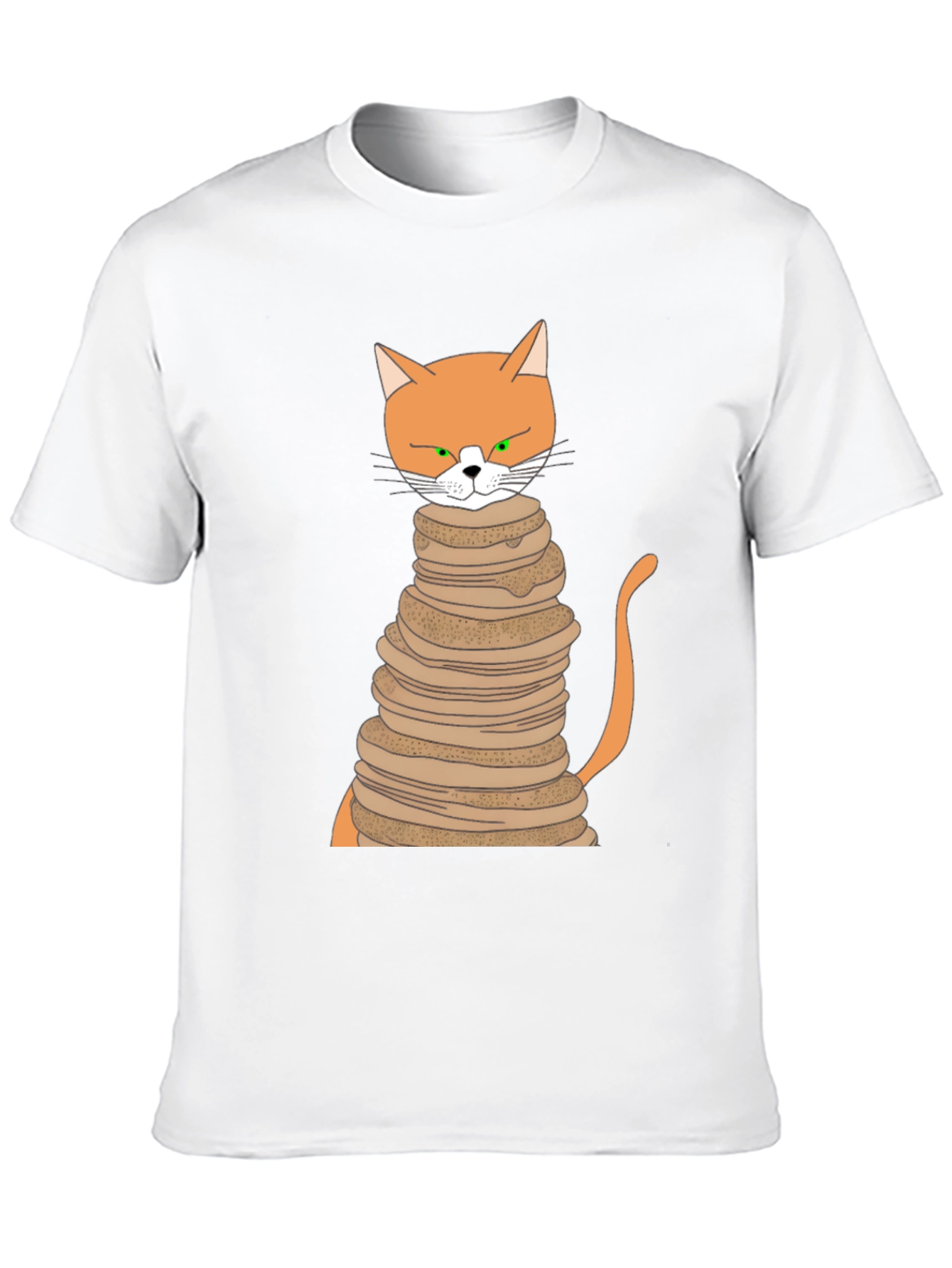 Cat Pancake Stack T-Shirt - Funny Novelty Tee
