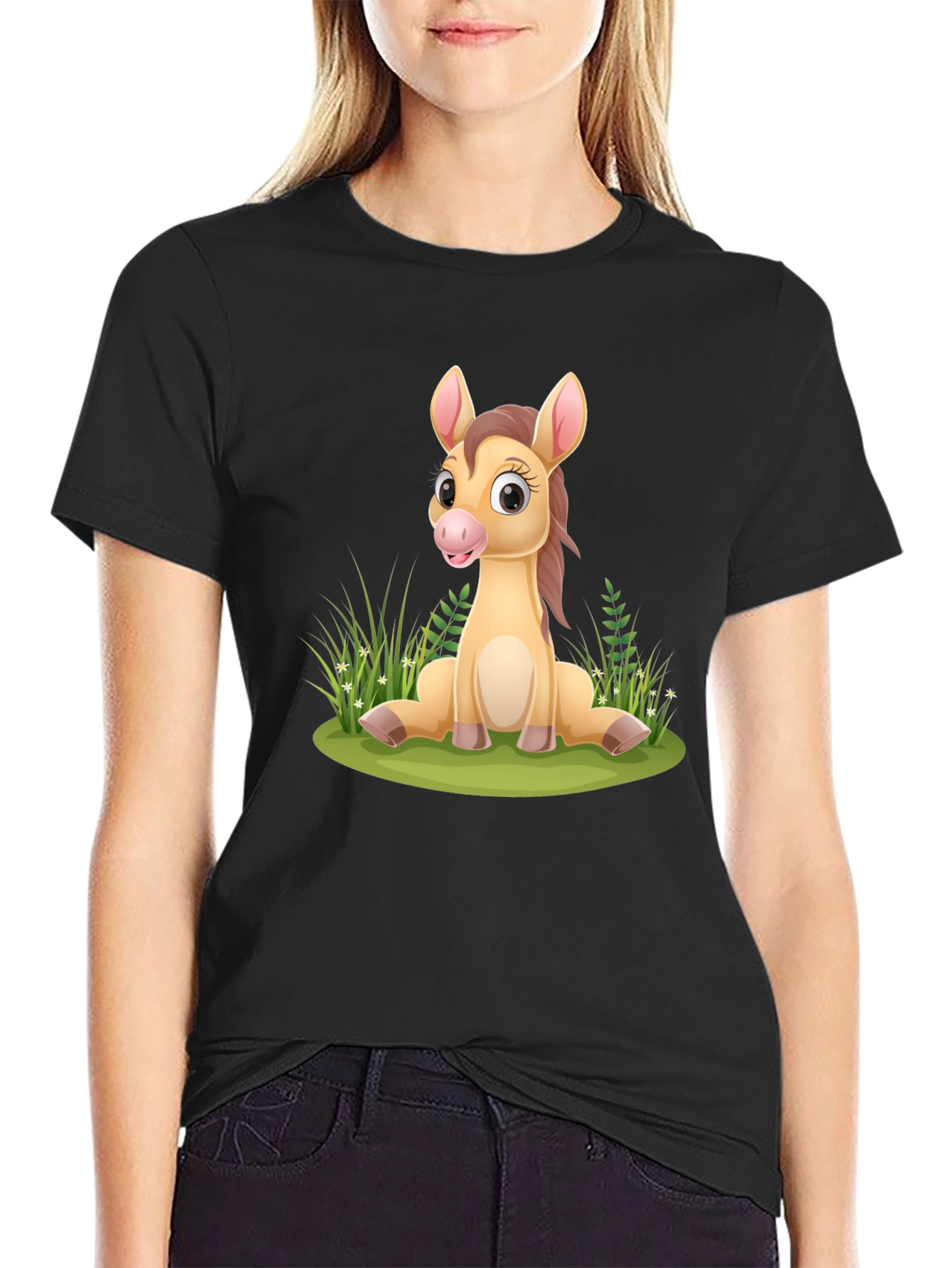 Cute Cartoon Horse T-Shirt
