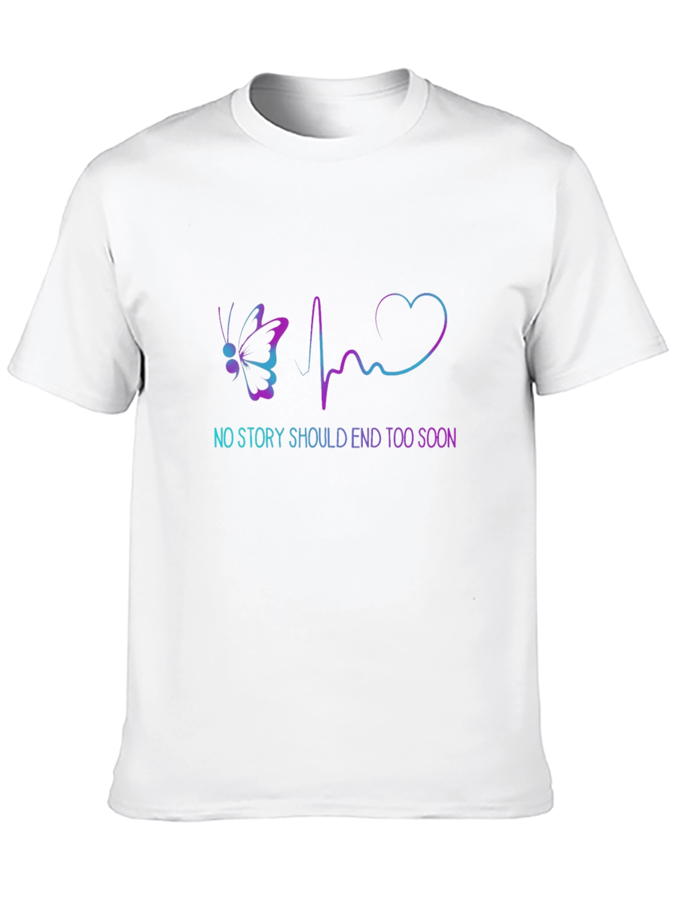 Inspirational Butterfly Heartbeat T-Shirt - Suicide Prevention