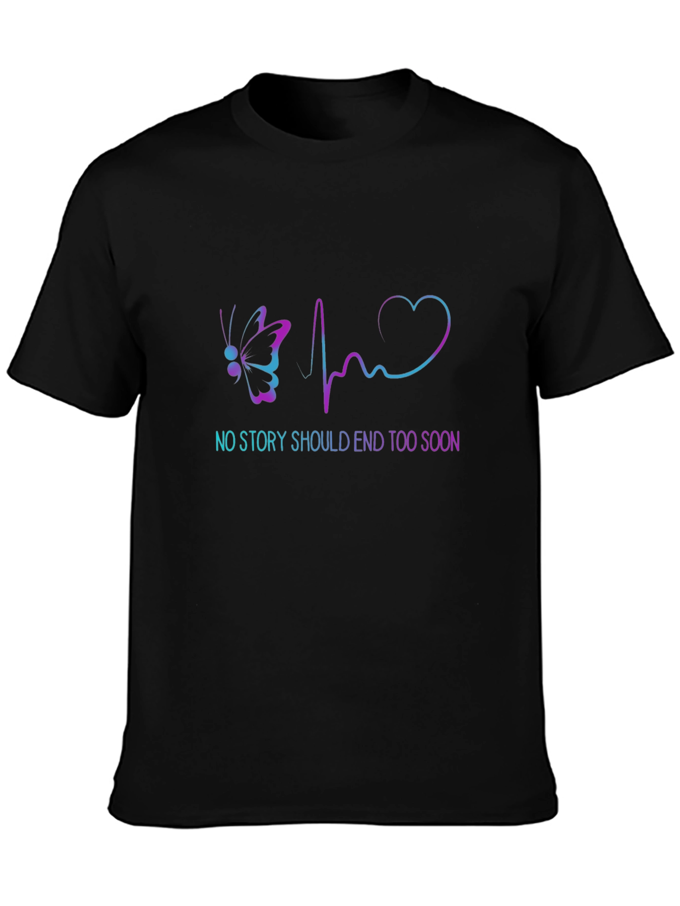 Inspirational Butterfly Heartbeat T-Shirt - Suicide Prevention