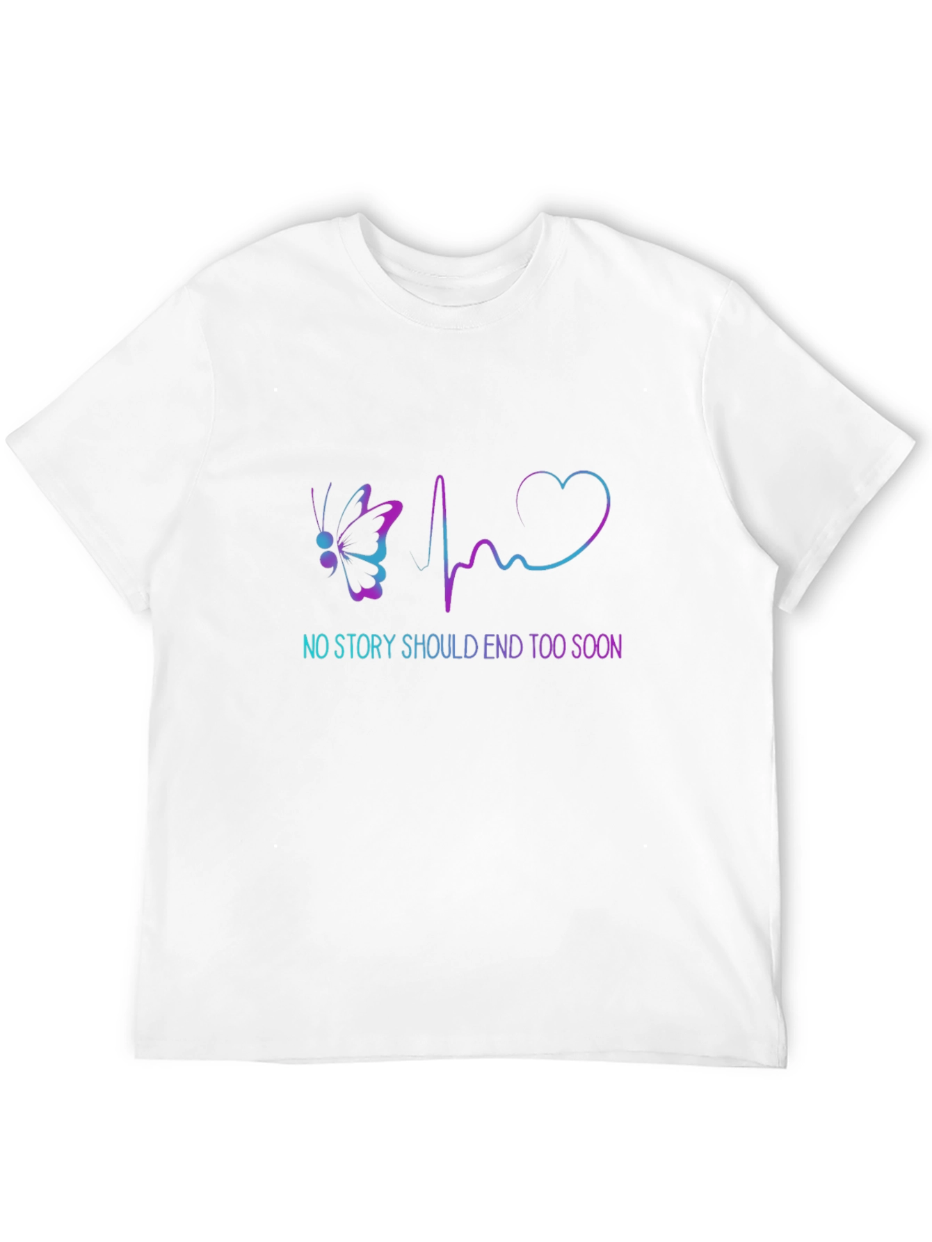 Inspirational Butterfly Heartbeat T-Shirt - Suicide Prevention