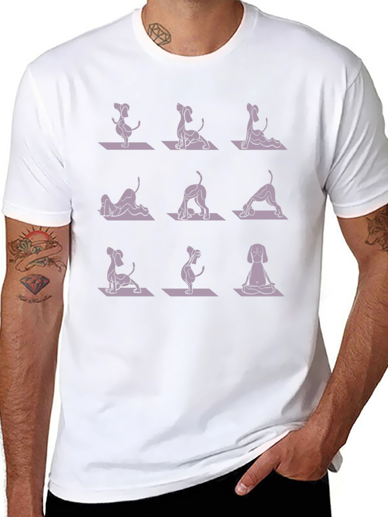 Dog Yoga Pose T-Shirt - Meditative Pup Design