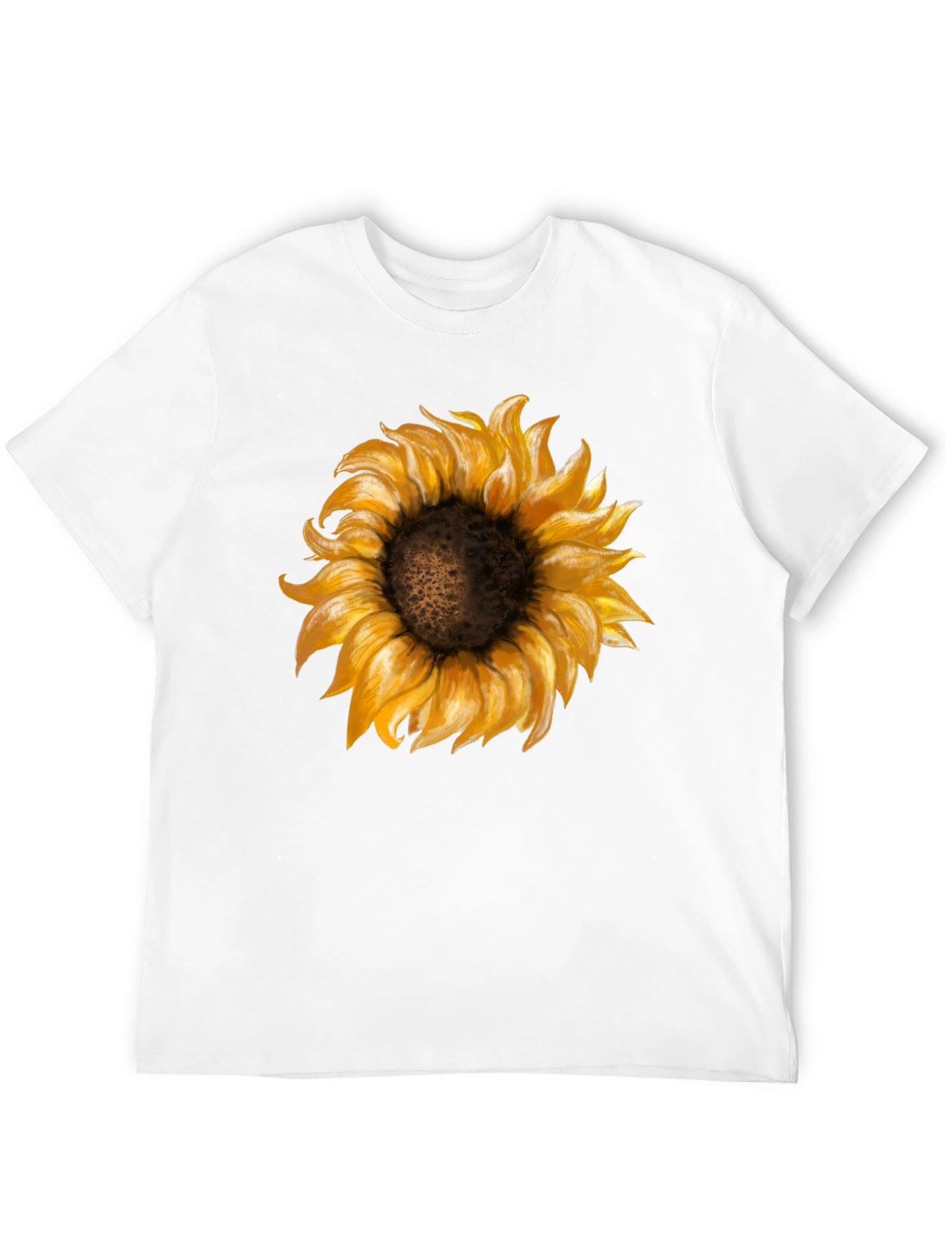 Sunflower Graphic Print Black T-Shirt