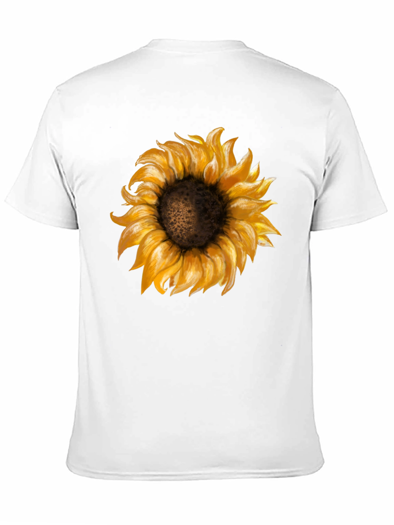 Sunflower Graphic Print Black T-Shirt