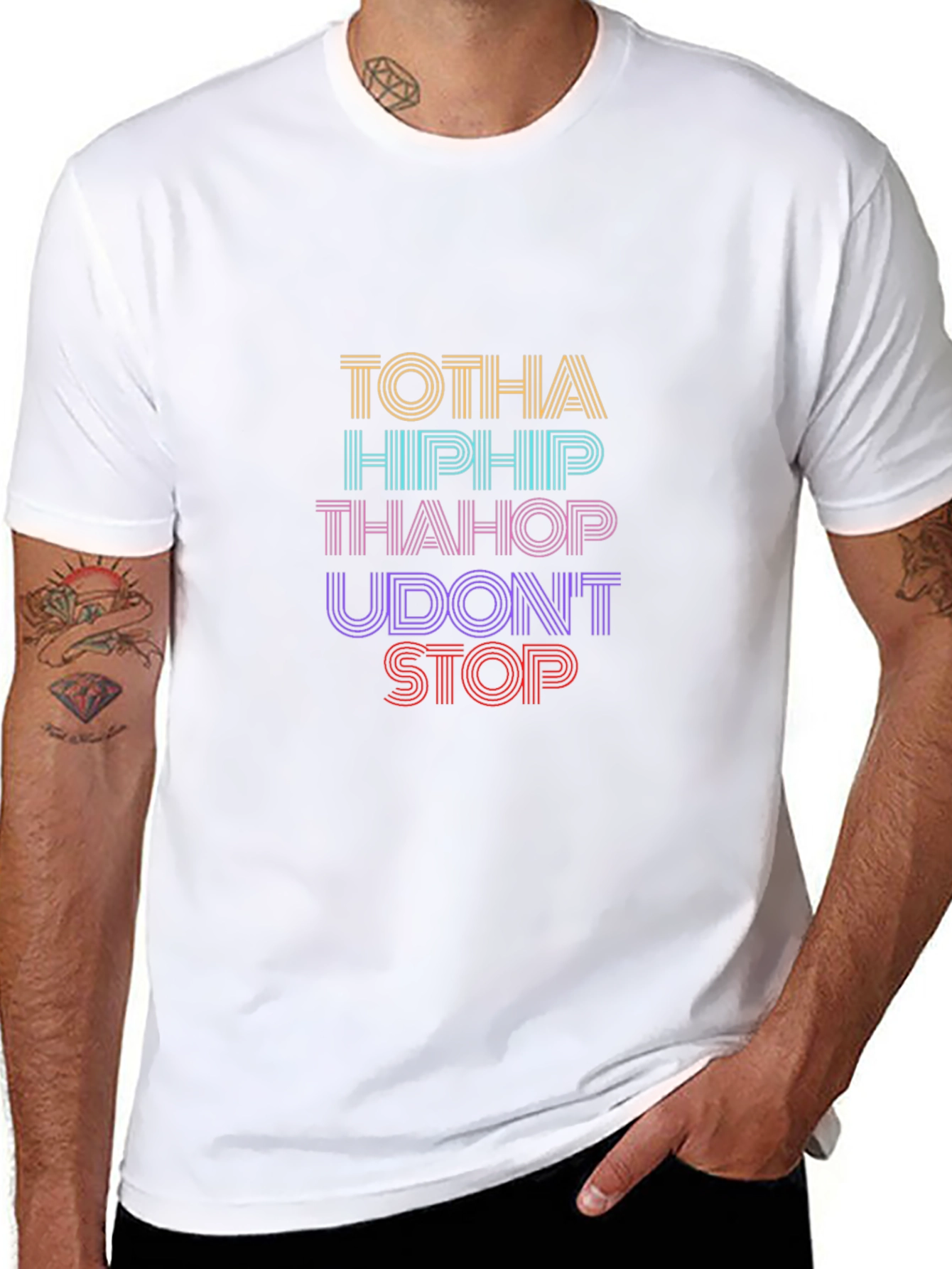 Retro Hip Hop Graphic Black T-Shirt