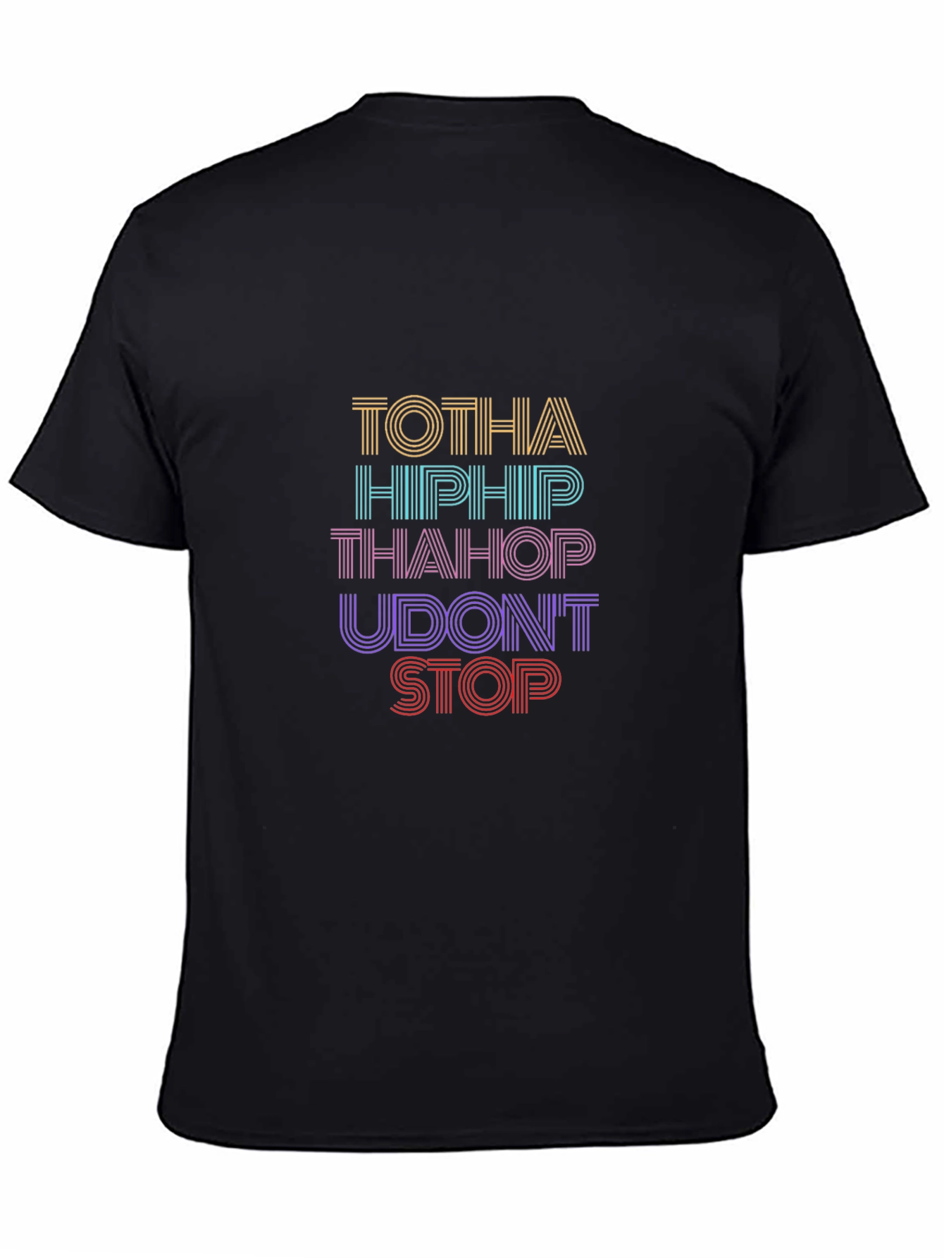 Retro Hip Hop Graphic Black T-Shirt