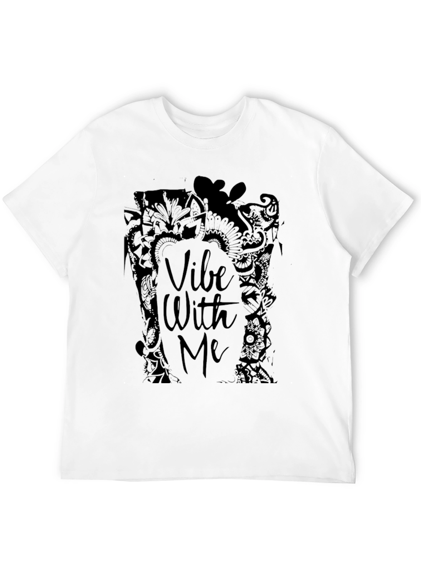 Vibe With Me Black Graphic Tee