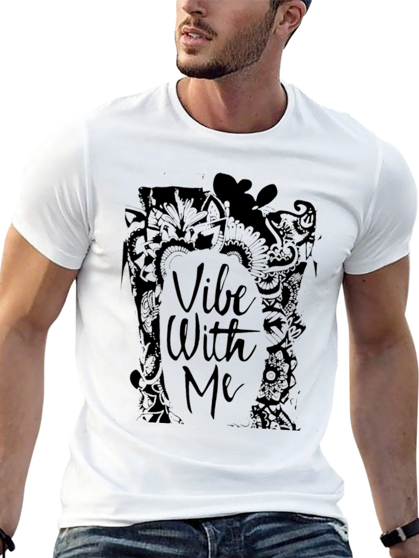 Vibe With Me Black Graphic Tee