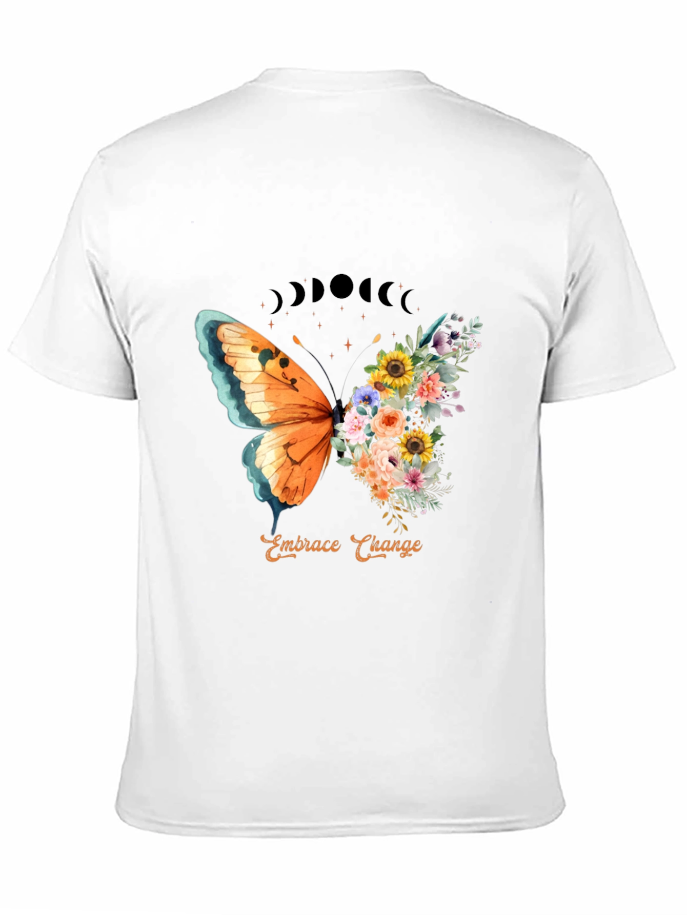 Embrace Change Butterfly Floral Graphic Tee