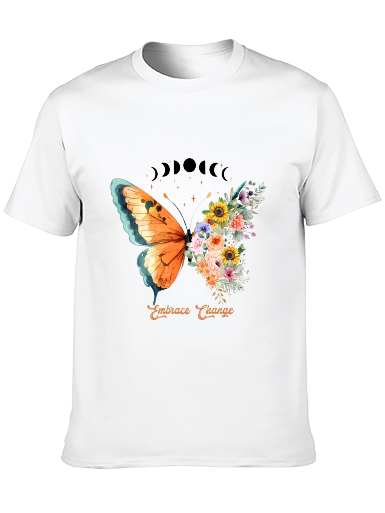 Embrace Change Butterfly Floral Graphic Tee