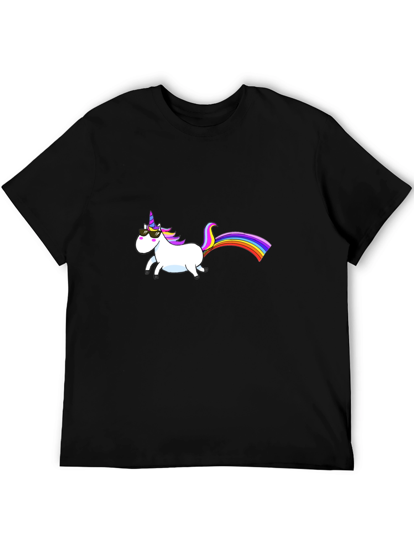 Cool Unicorn Graphic Black T-Shirt