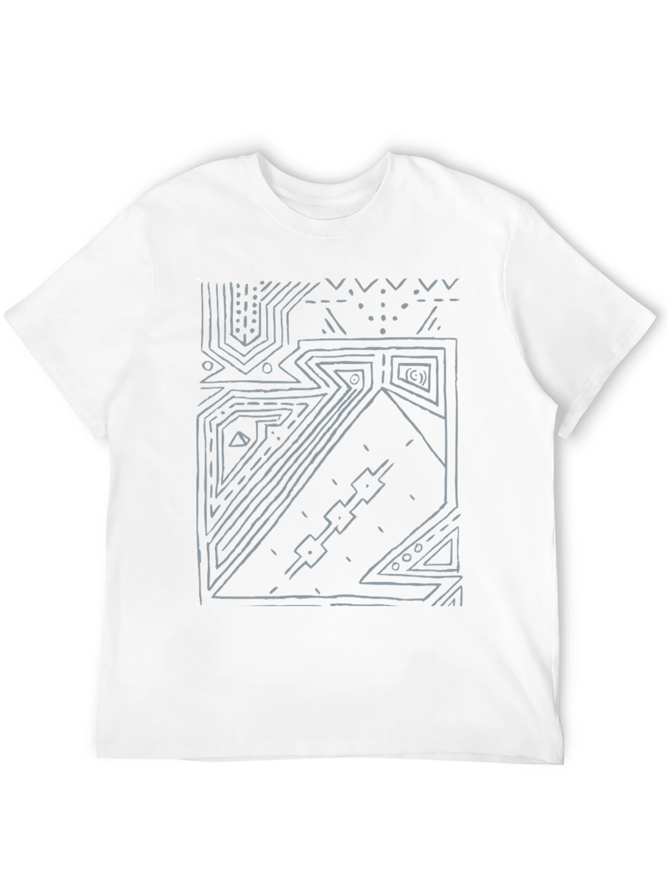 Abstract Geometric Black T-Shirt