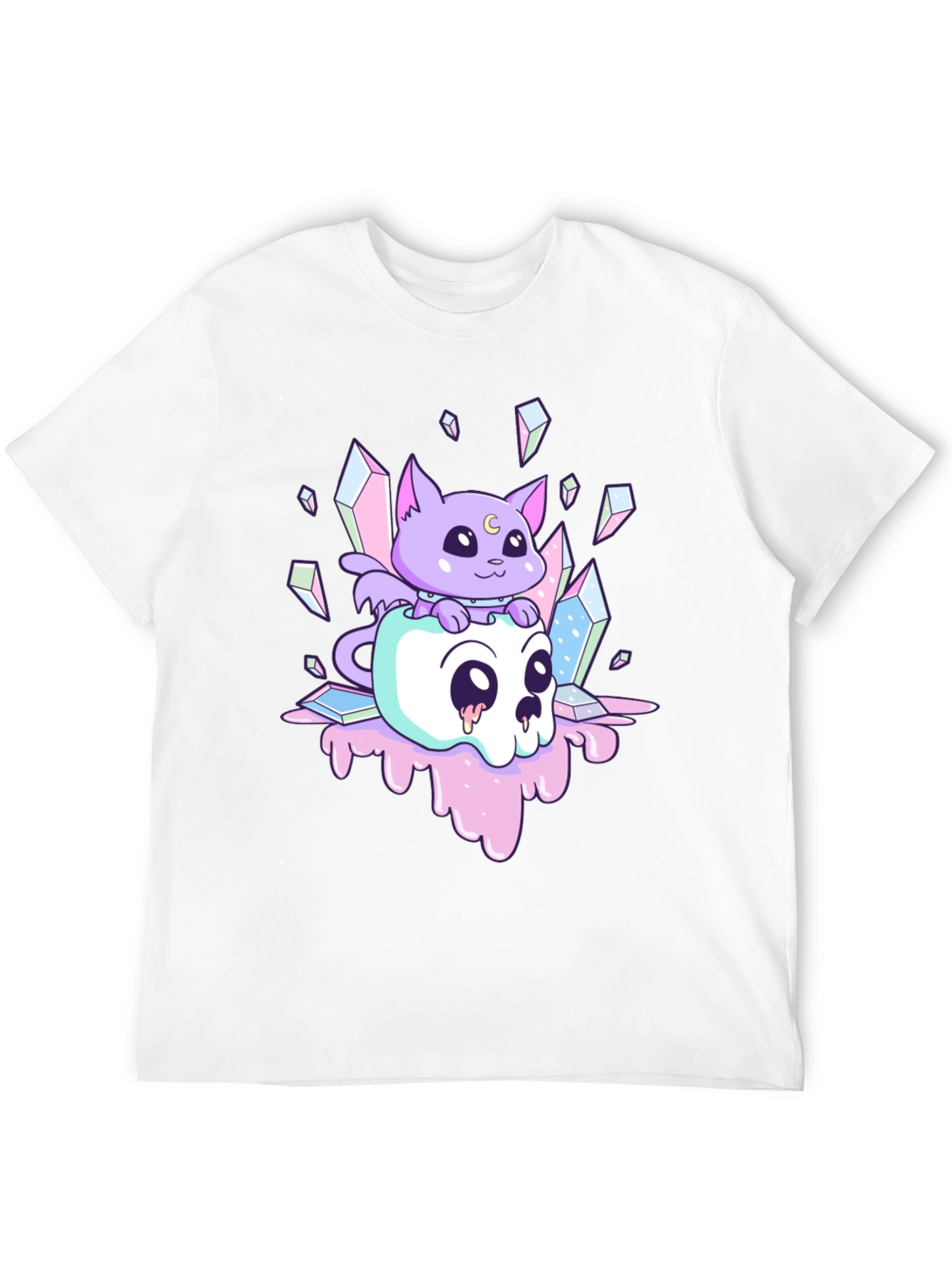 Cute Kawaii Cat Skull T-Shirt