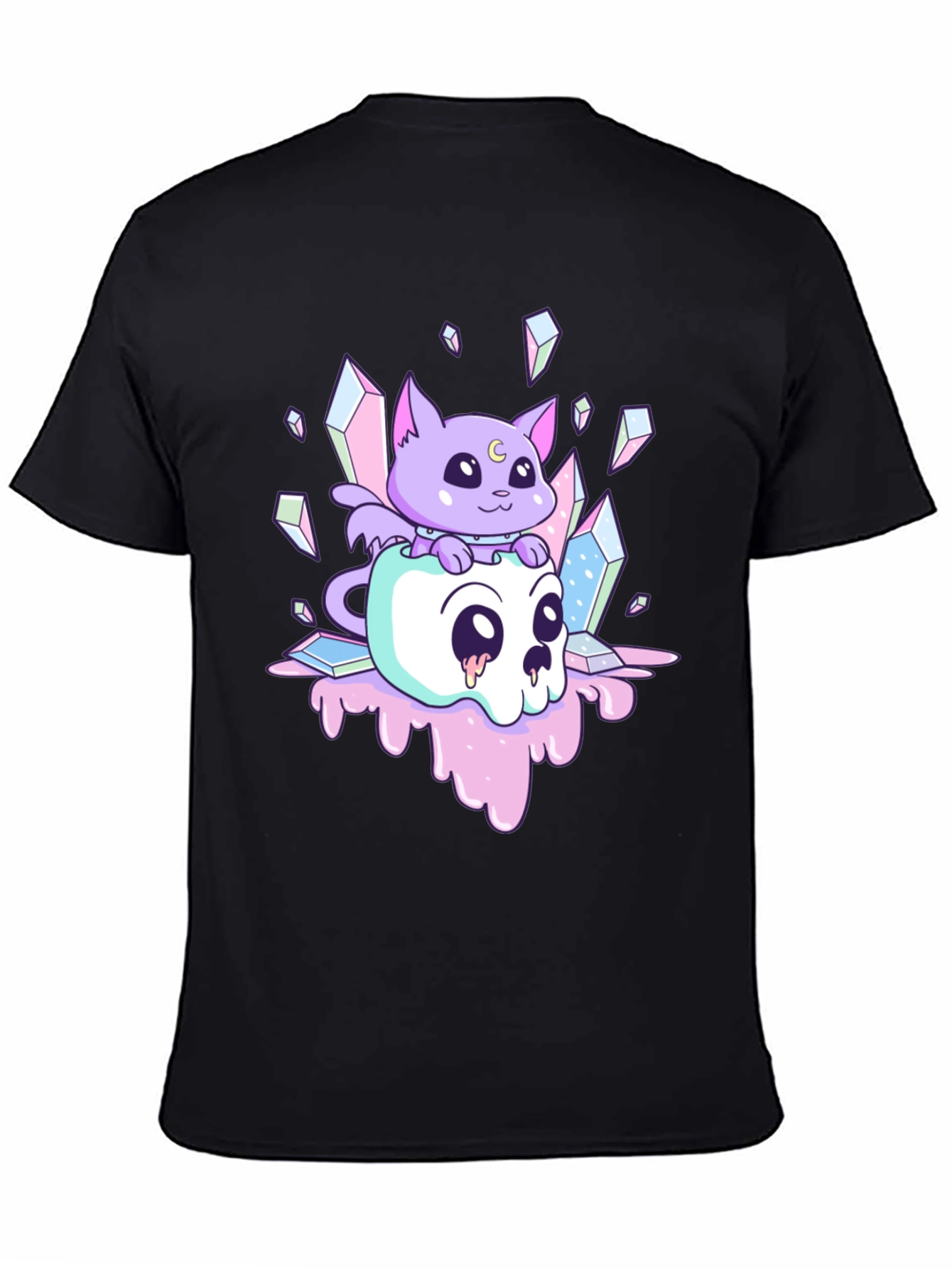 Cute Kawaii Cat Skull T-Shirt