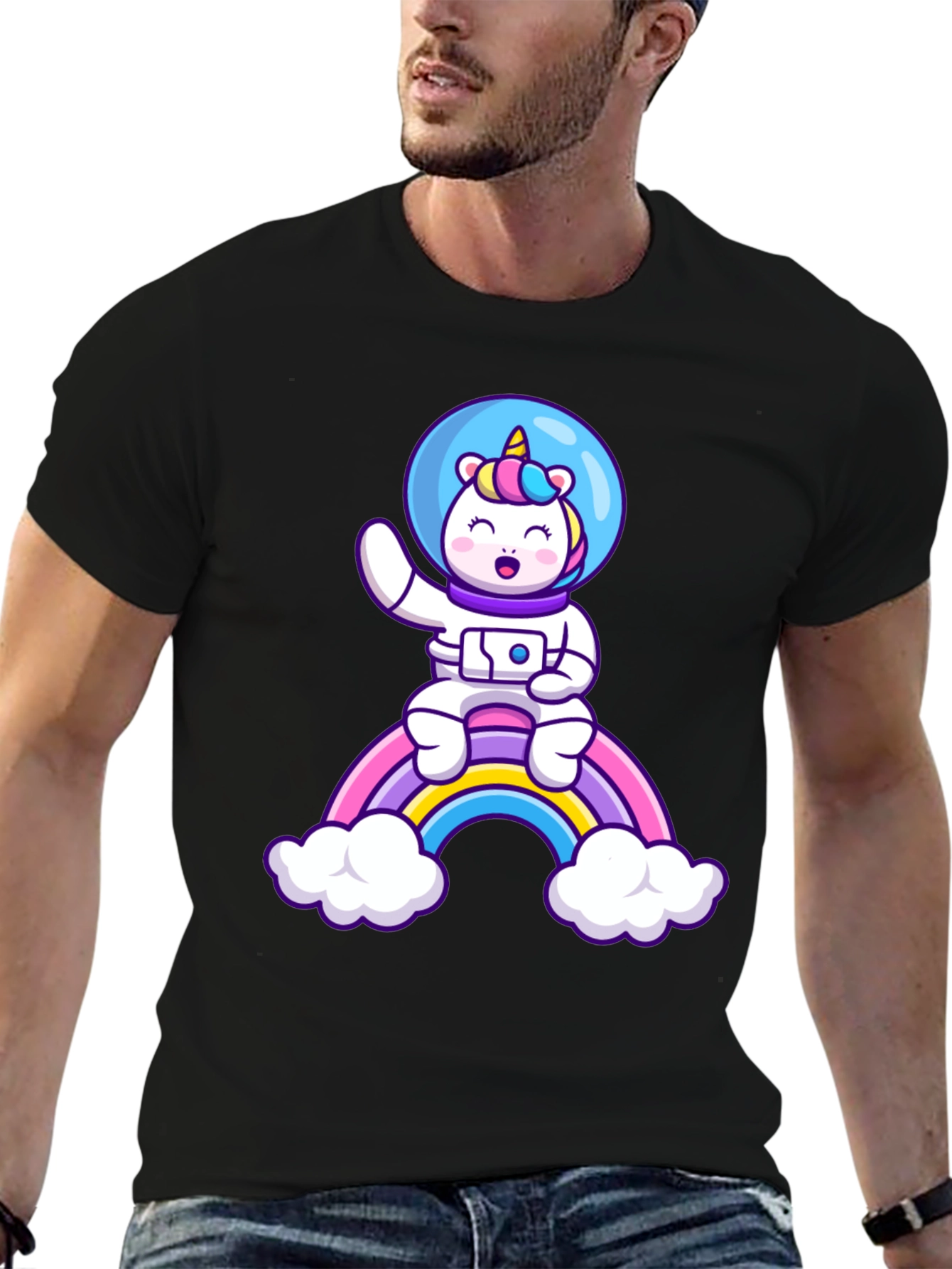 Astronaut Unicorn Rainbow T-Shirt