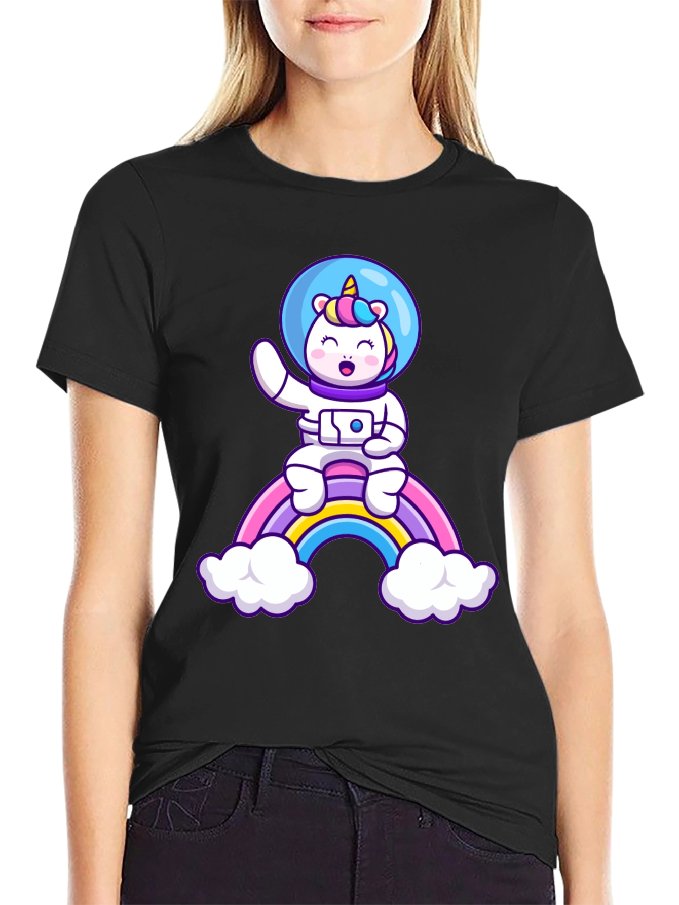 Astronaut Unicorn Rainbow T-Shirt