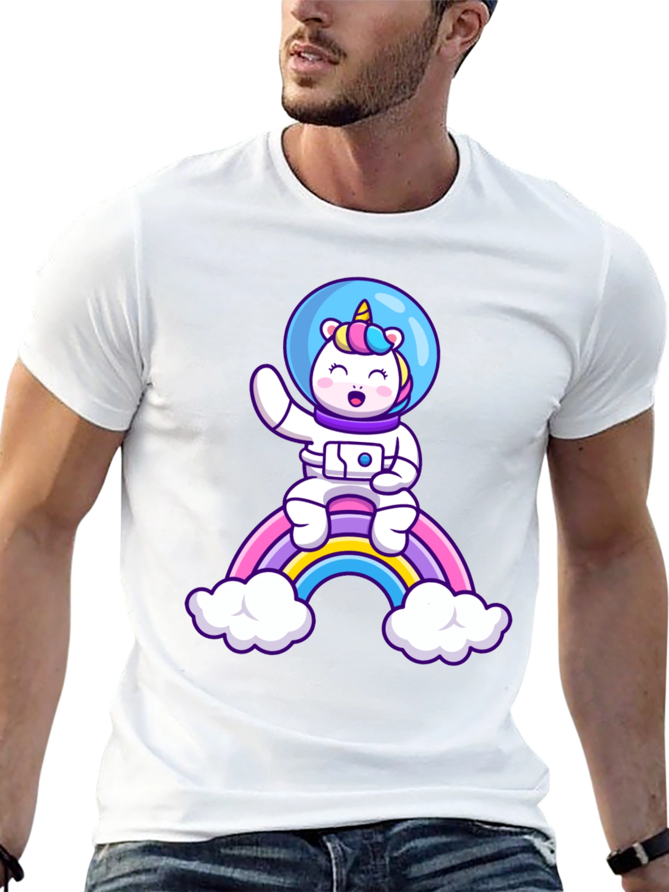 Astronaut Unicorn Rainbow T-Shirt