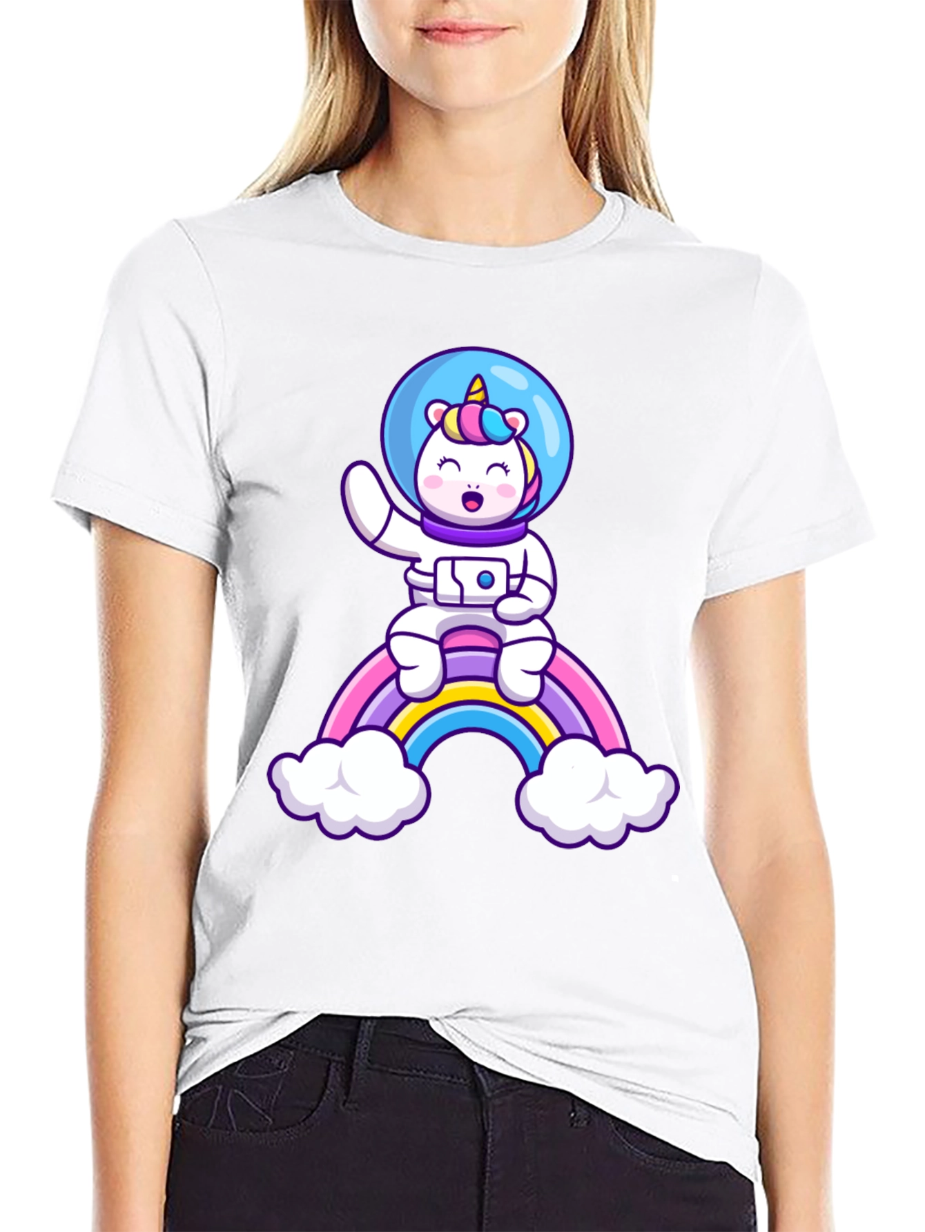 Astronaut Unicorn Rainbow T-Shirt