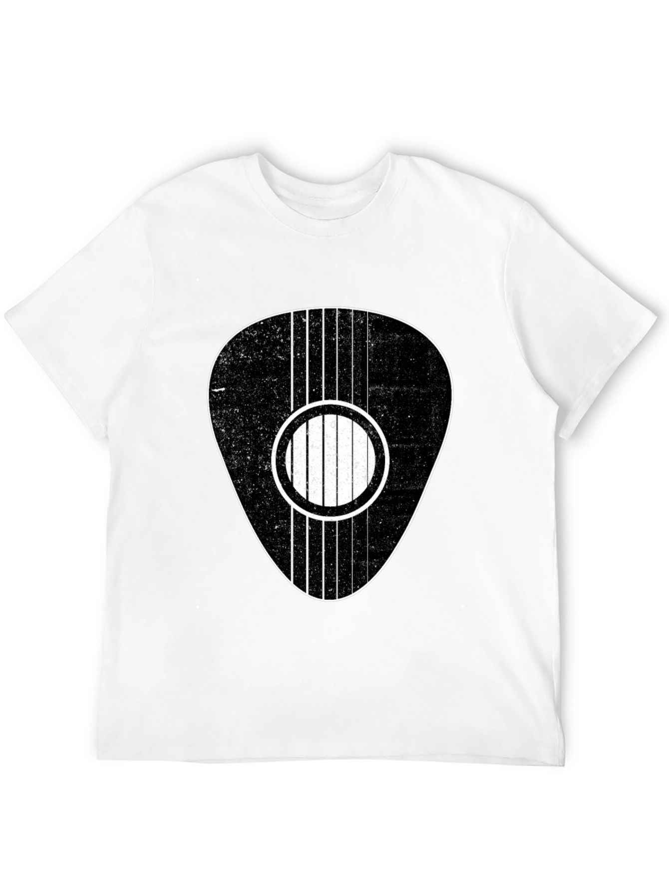 Guitar Pick Graphic Tee - Black Cotton