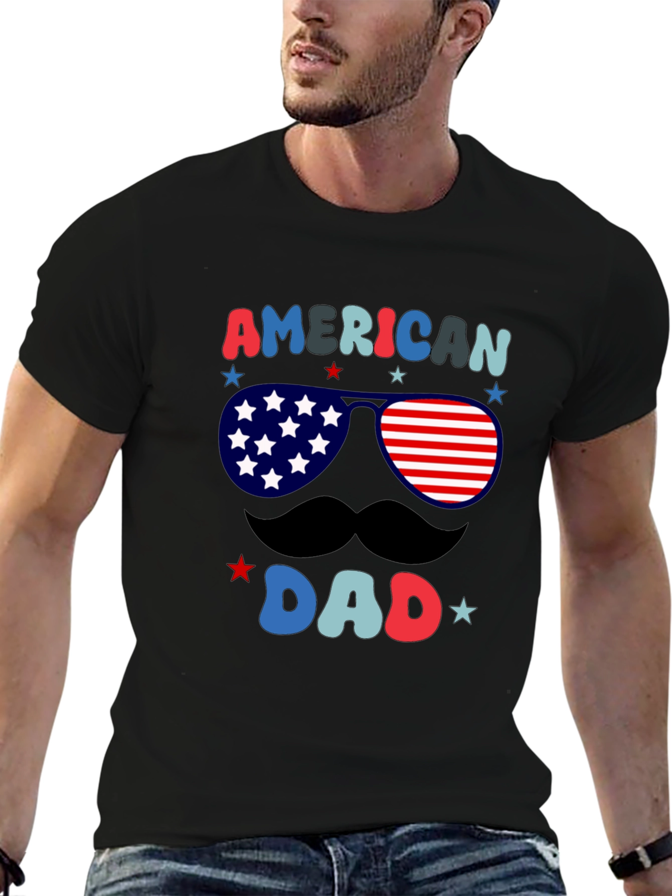 American Dad T-Shirt - Patriotic Fathers Day Tee