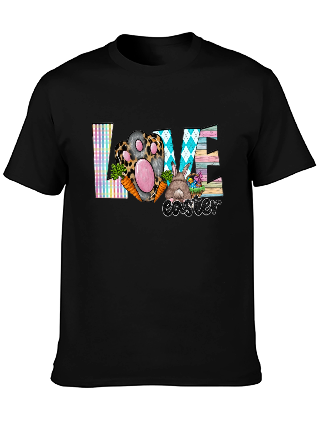 Easter Love T-Shirt Cute Bunny Paw Graphic Tee