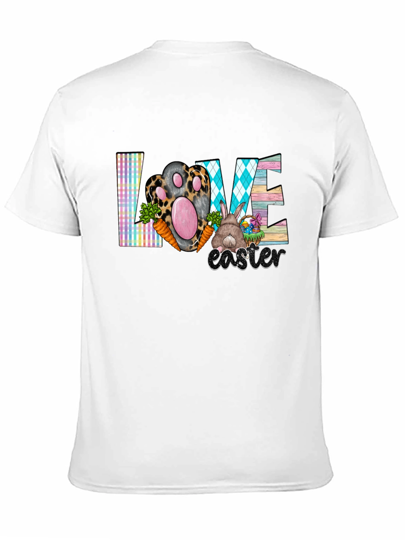 Easter Love T-Shirt Cute Bunny Paw Graphic Tee