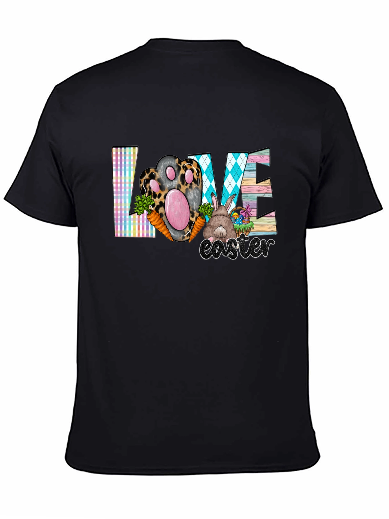 Easter Love T-Shirt Cute Bunny Paw Graphic Tee