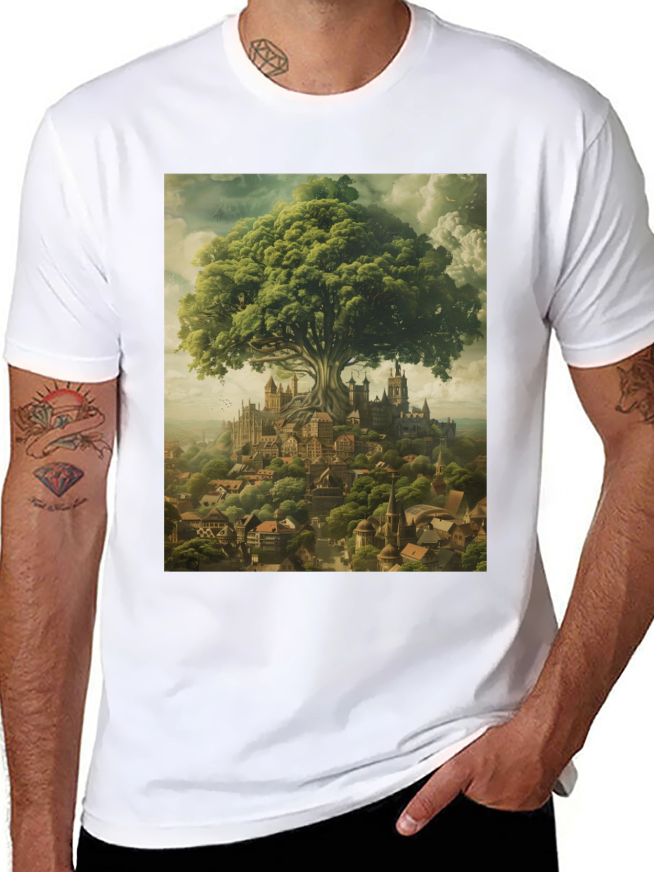 Enchanted Tree City Graphic Tee
